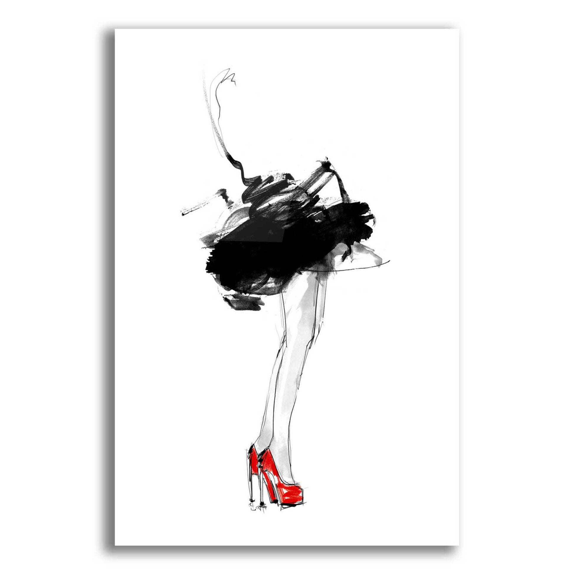 Epic Art 'Red Shoes' by Lotta Larsdotter, Acrylic Glass Wall Art,16x24