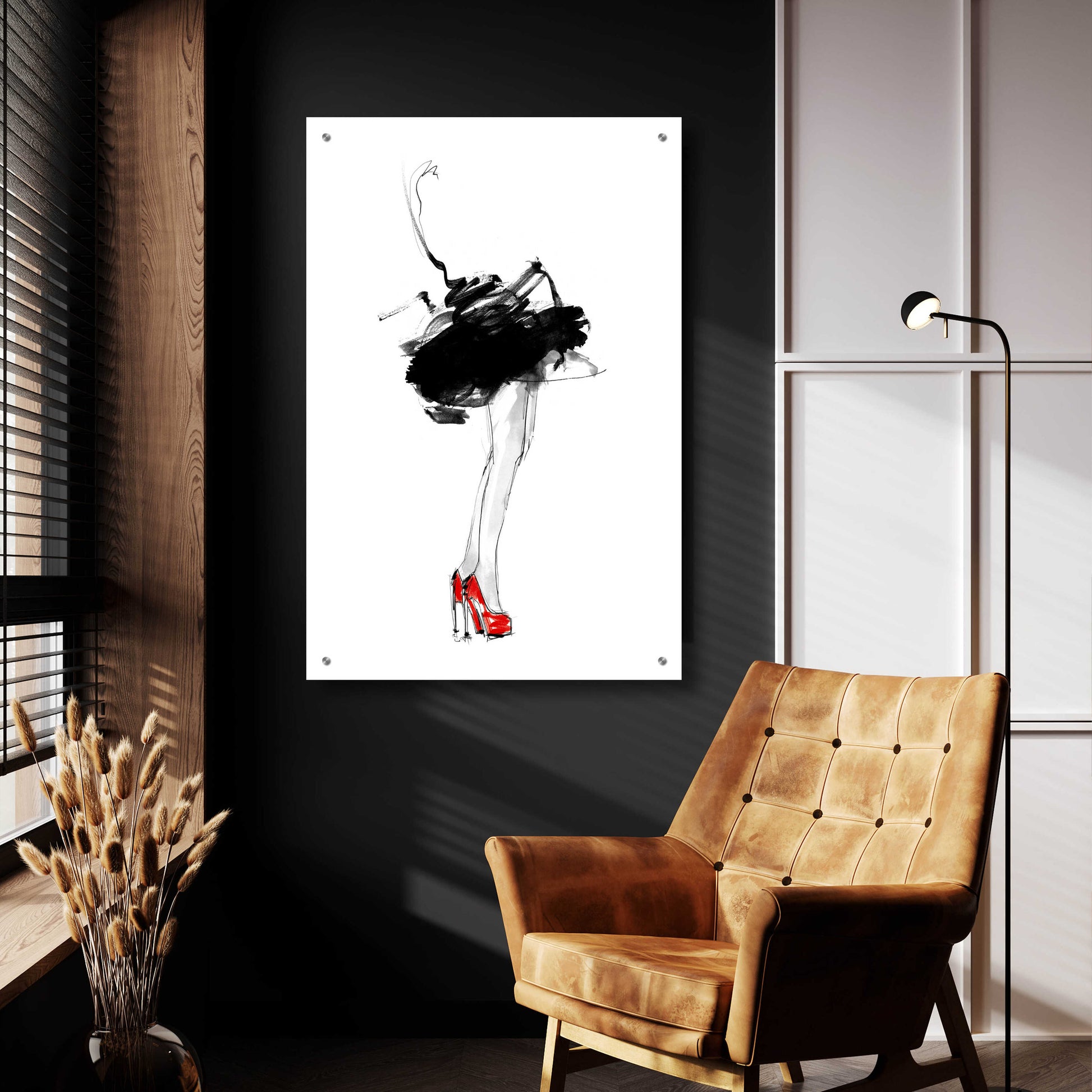 Epic Art 'Red Shoes' by Lotta Larsdotter, Acrylic Glass Wall Art,24x36