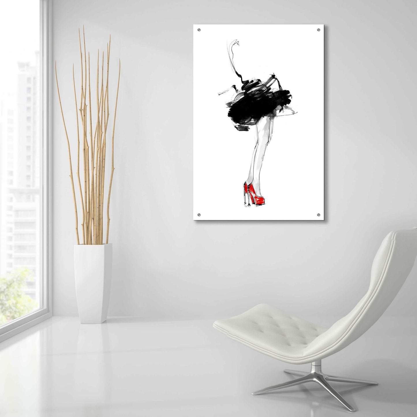 Epic Art 'Red Shoes' by Lotta Larsdotter, Acrylic Glass Wall Art,24x36