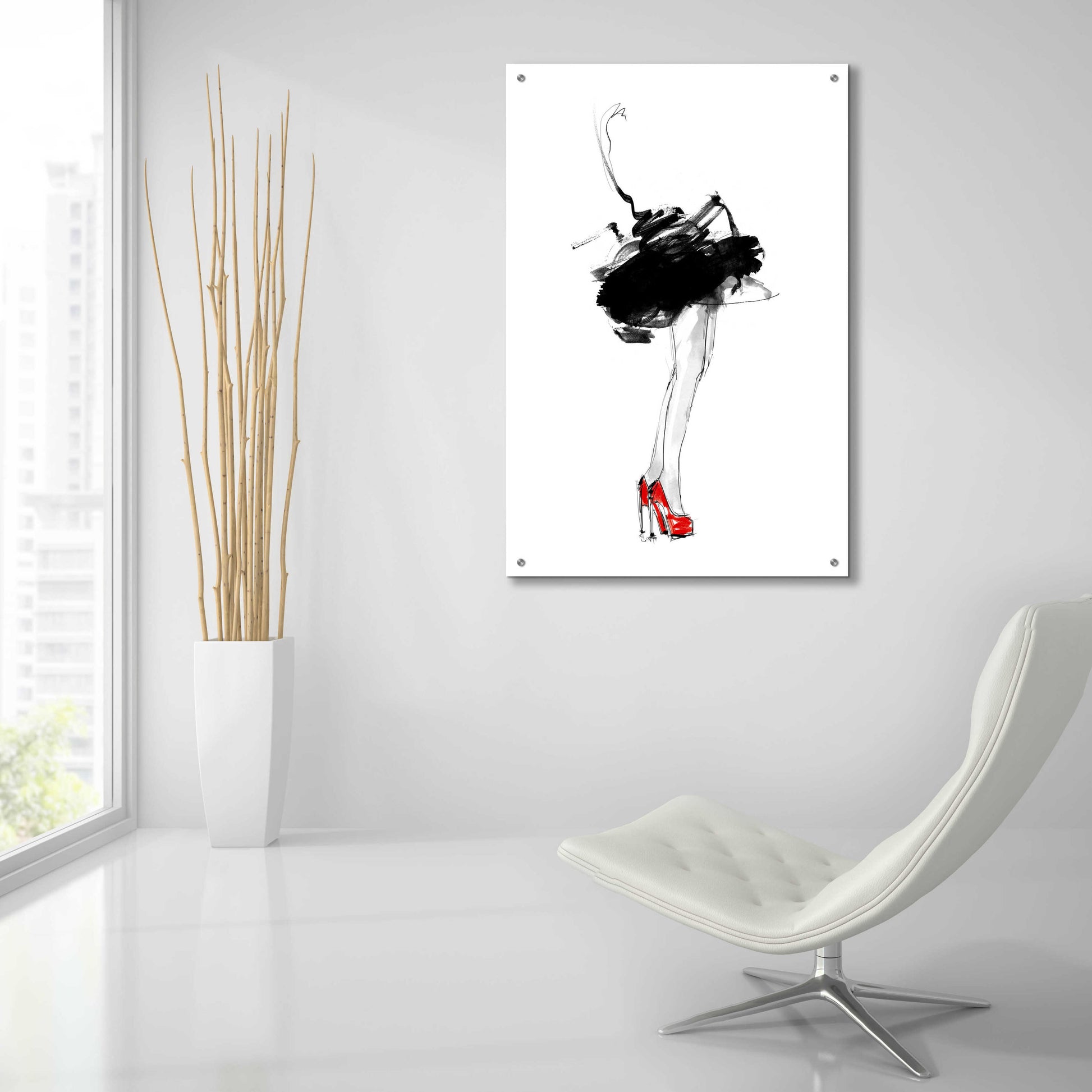 Epic Art 'Red Shoes' by Lotta Larsdotter, Acrylic Glass Wall Art,24x36