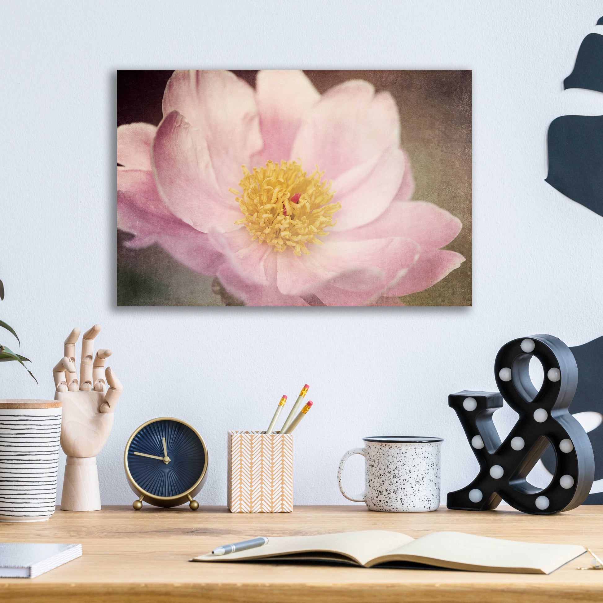 Epic Art 'Peony in the Park' by Dawn LeBlanc, Acrylic Glass Wall Art,16x12