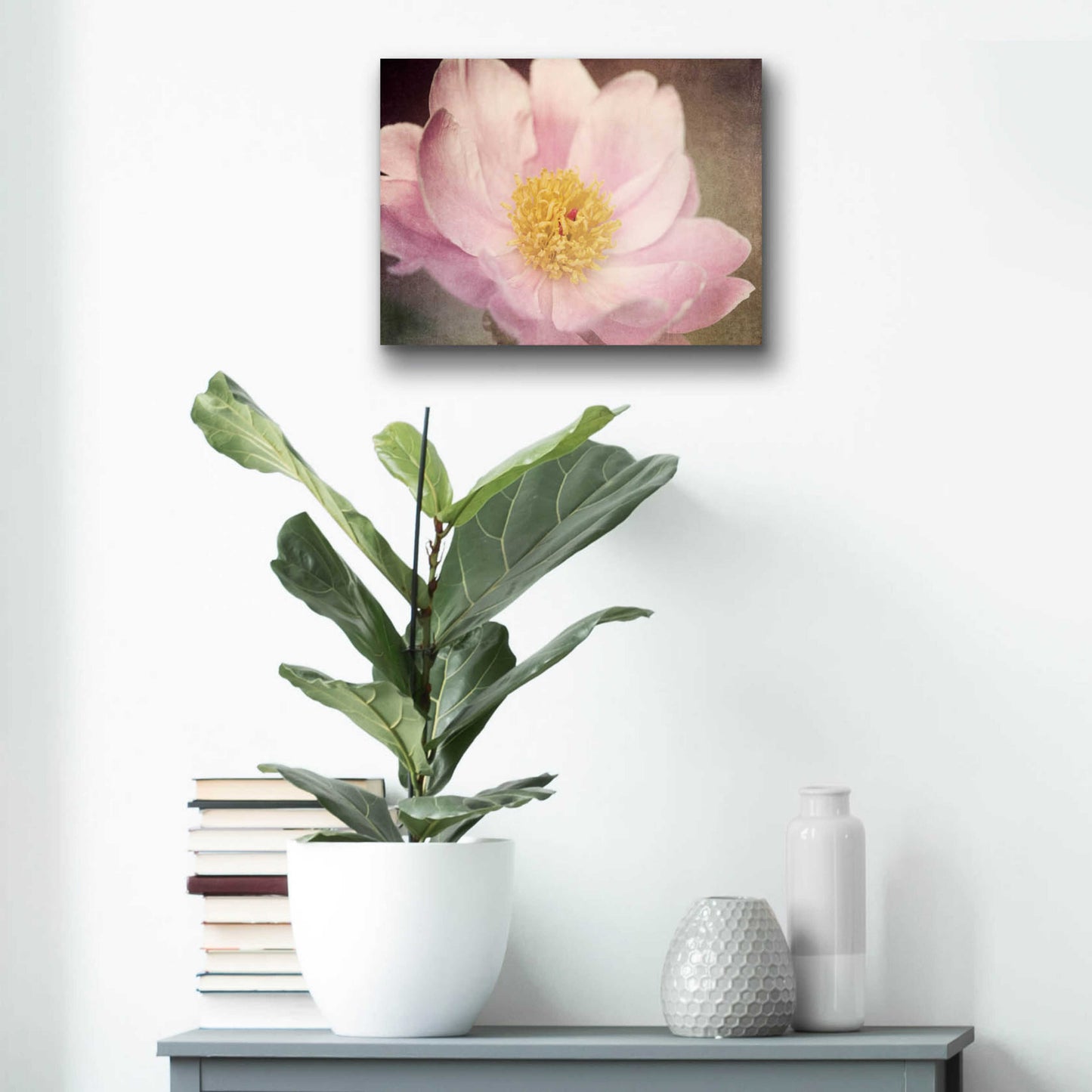 Epic Art 'Peony in the Park' by Dawn LeBlanc, Acrylic Glass Wall Art,16x12