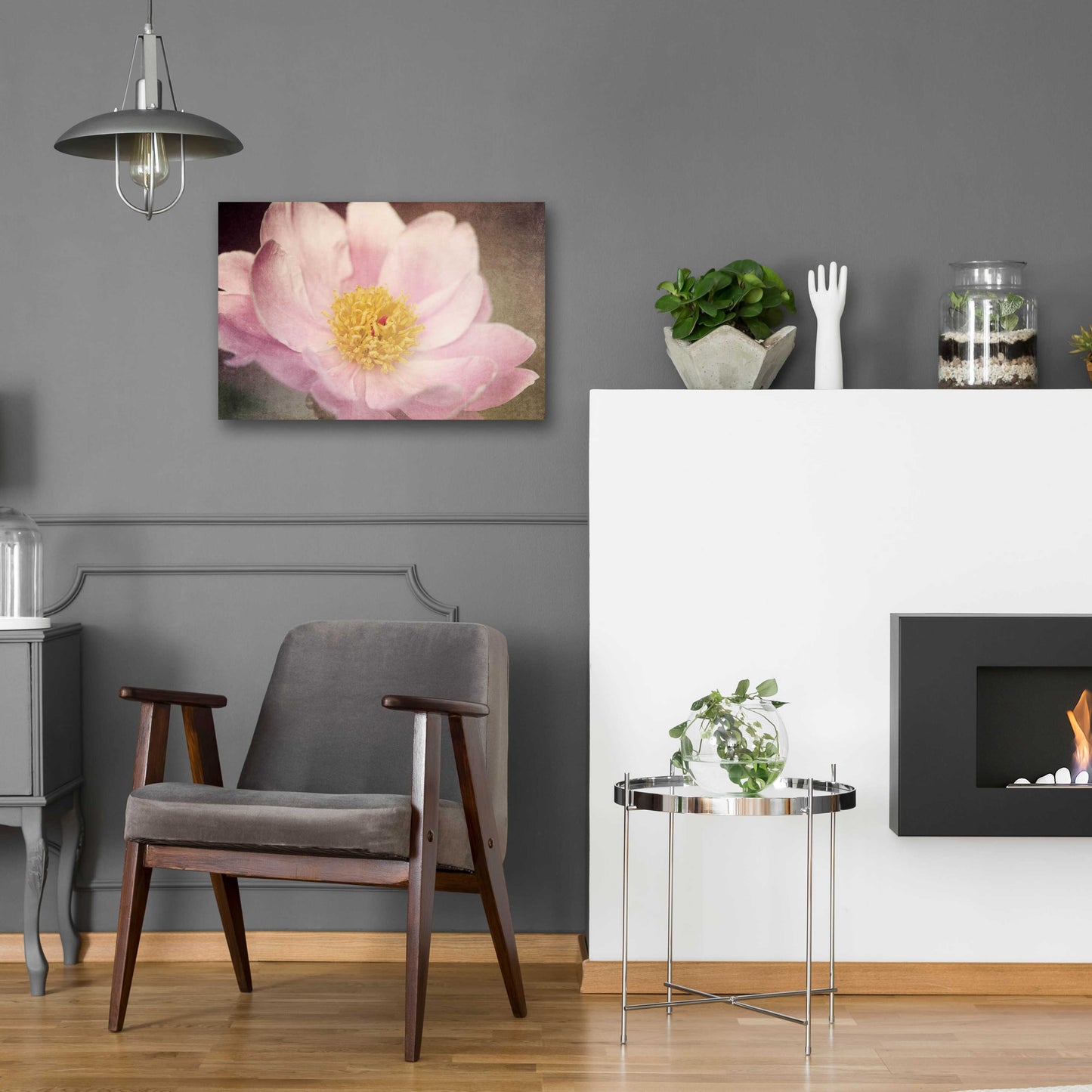 Epic Art 'Peony in the Park' by Dawn LeBlanc, Acrylic Glass Wall Art,24x16