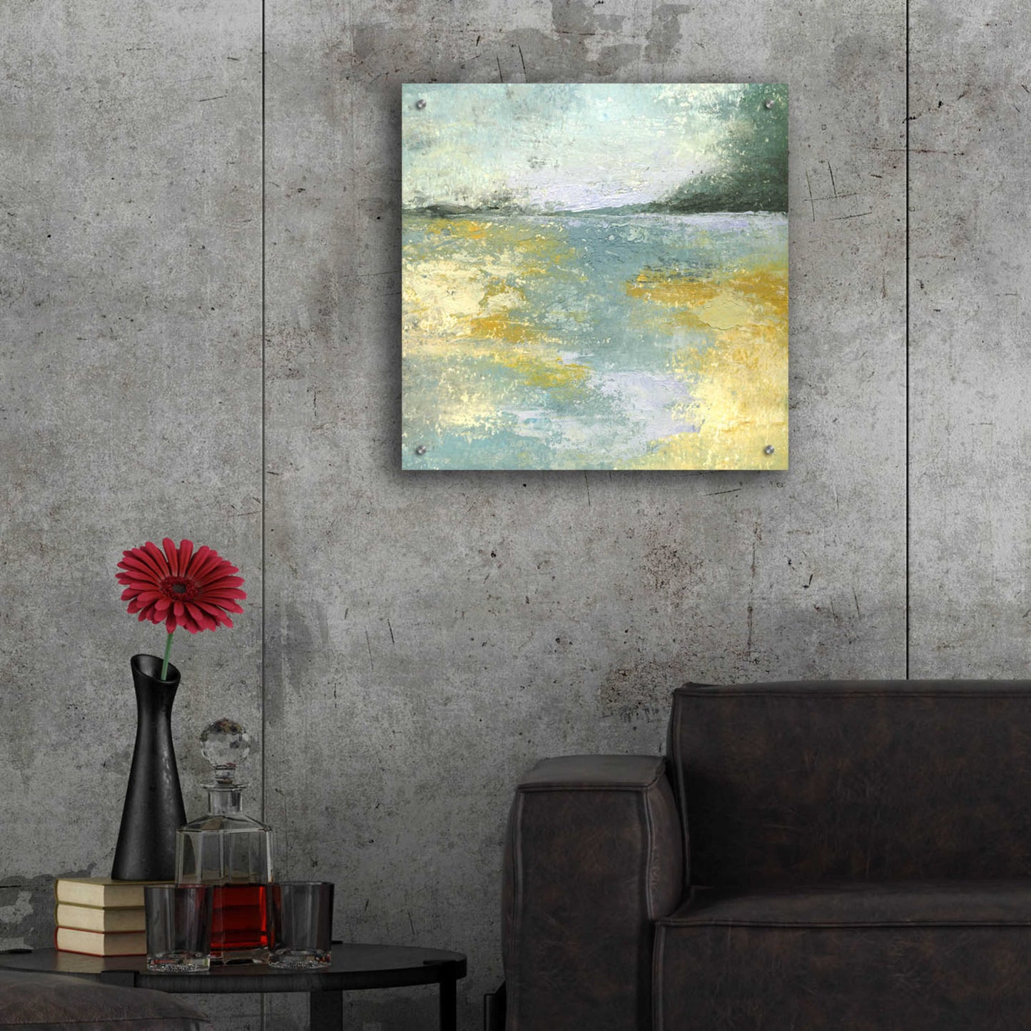 Epic Art 'Subtle Shores Morning Memories' by Lisa Mann Fine Art, Acrylic Glass Wall Art,24x24