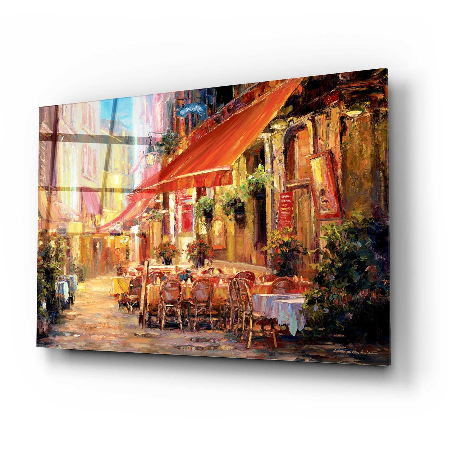 Epic Art 'Café in Light' by Haixia Liu, Acrylic Glass Wall Art,24x16