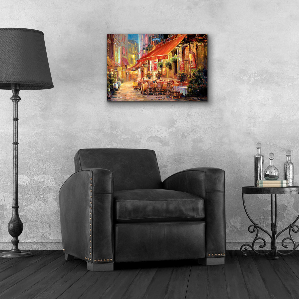 Epic Art 'Café in Light' by Haixia Liu, Acrylic Glass Wall Art,24x16