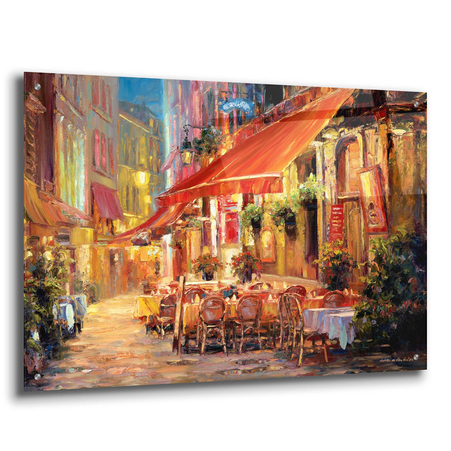 Epic Art 'Café in Light' by Haixia Liu, Acrylic Glass Wall Art,36x24