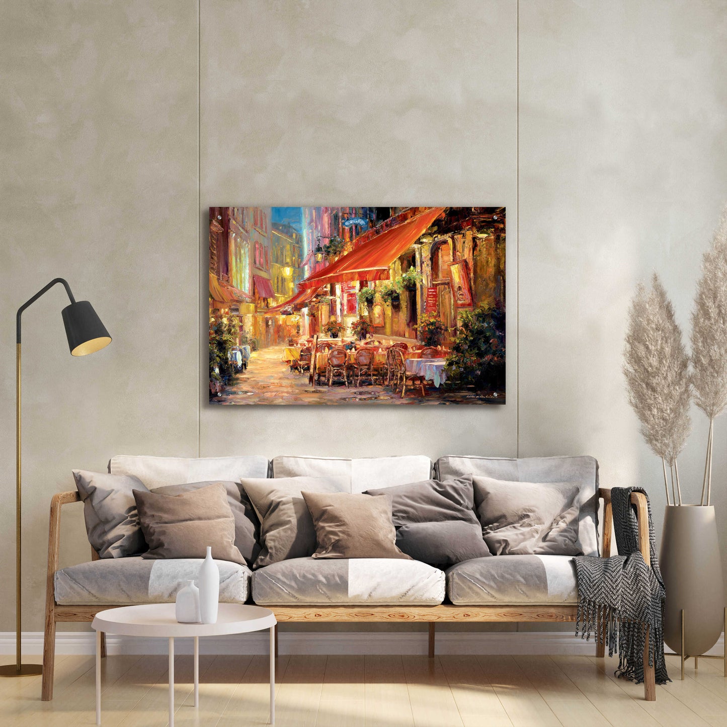 Epic Art 'Café in Light' by Haixia Liu, Acrylic Glass Wall Art,36x24