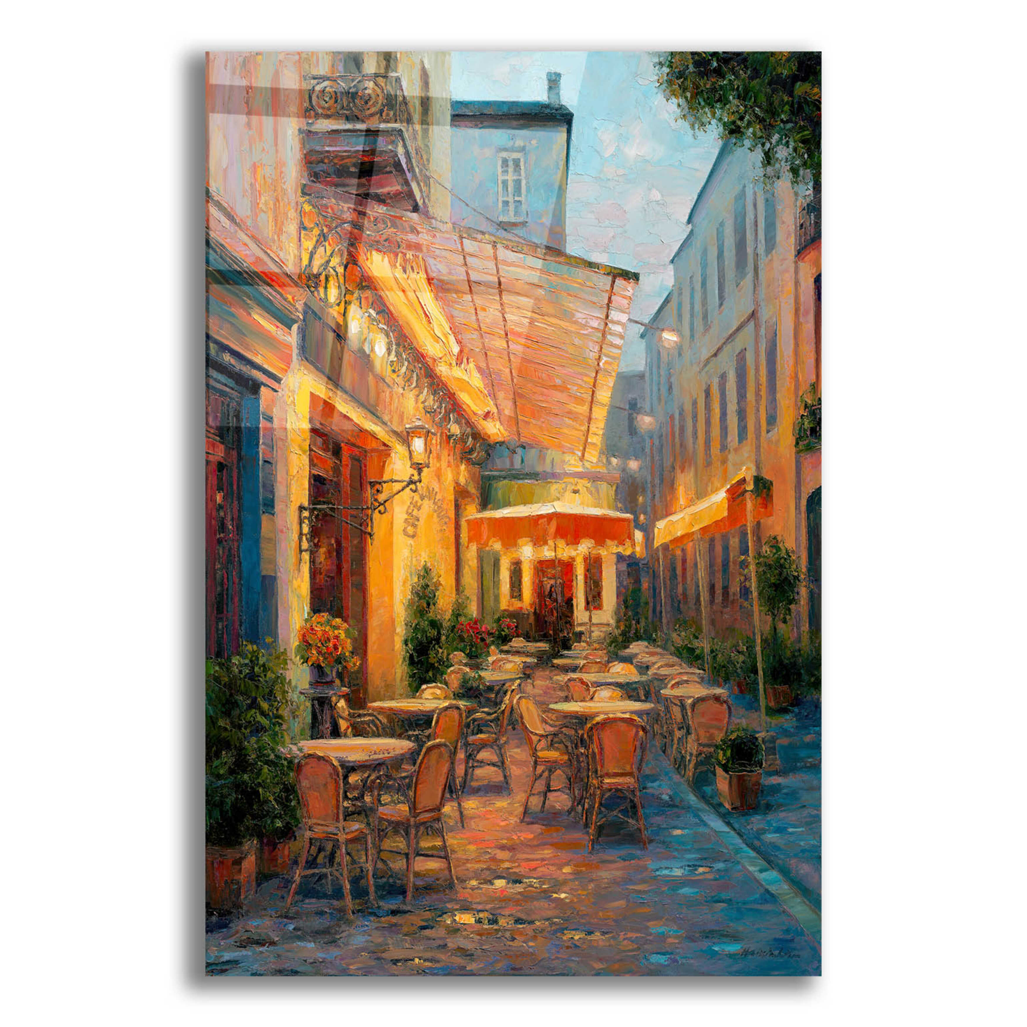 Epic Art 'Café Van Gogh 2008 Arles France' by Haixia Liu, Acrylic