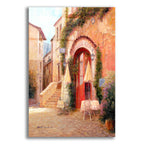 Epic Art 'Eze Village Café France' by Haixia Liu, Acrylic Glass Wall Art