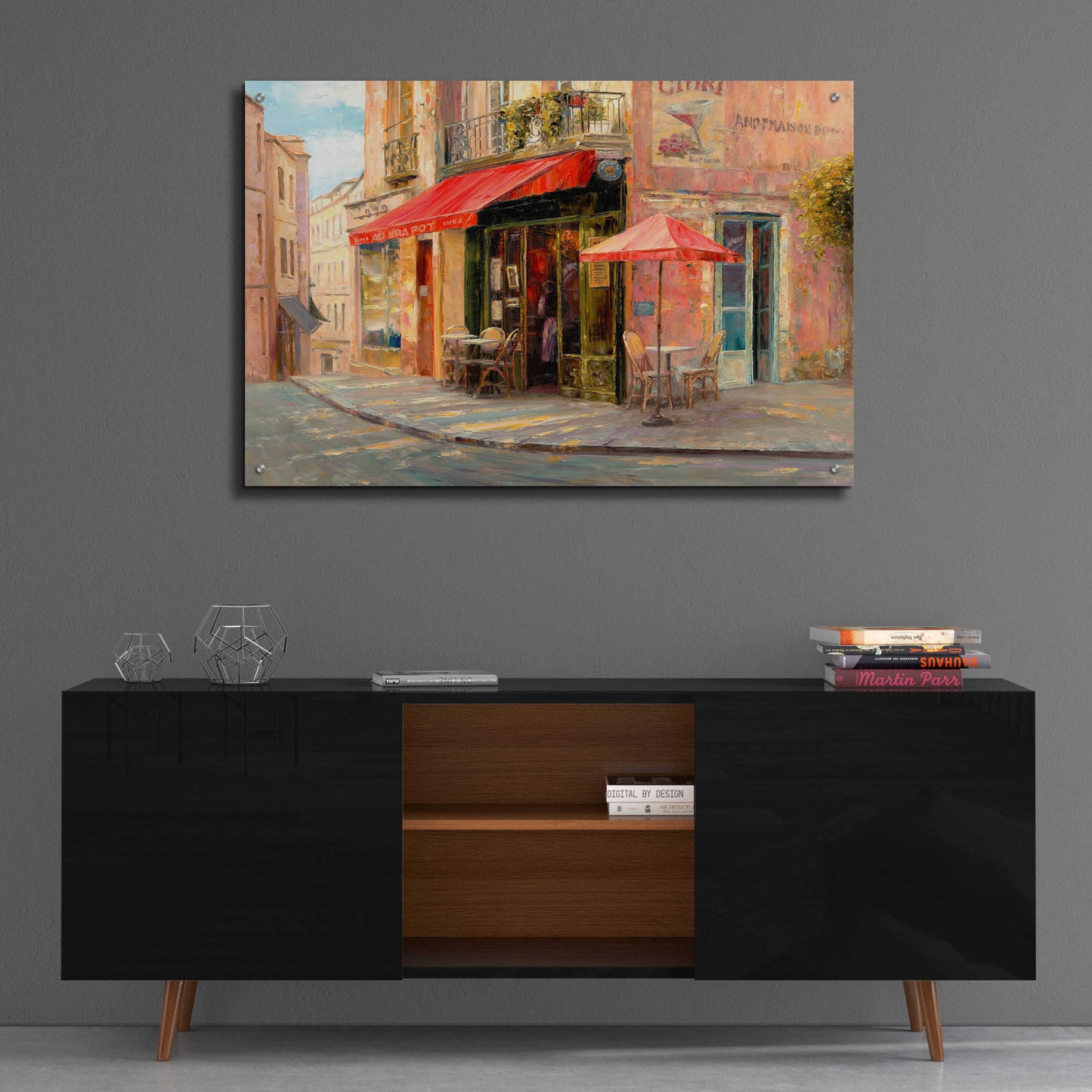 Epic Art 'Hillside Café' by Haixia Liu, Acrylic Glass Wall Art,36x24