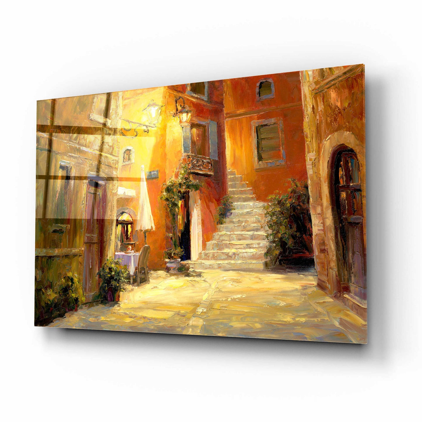 Epic Art 'Lighted Alley' by Haixia Liu, Acrylic Glass Wall Art,16x12