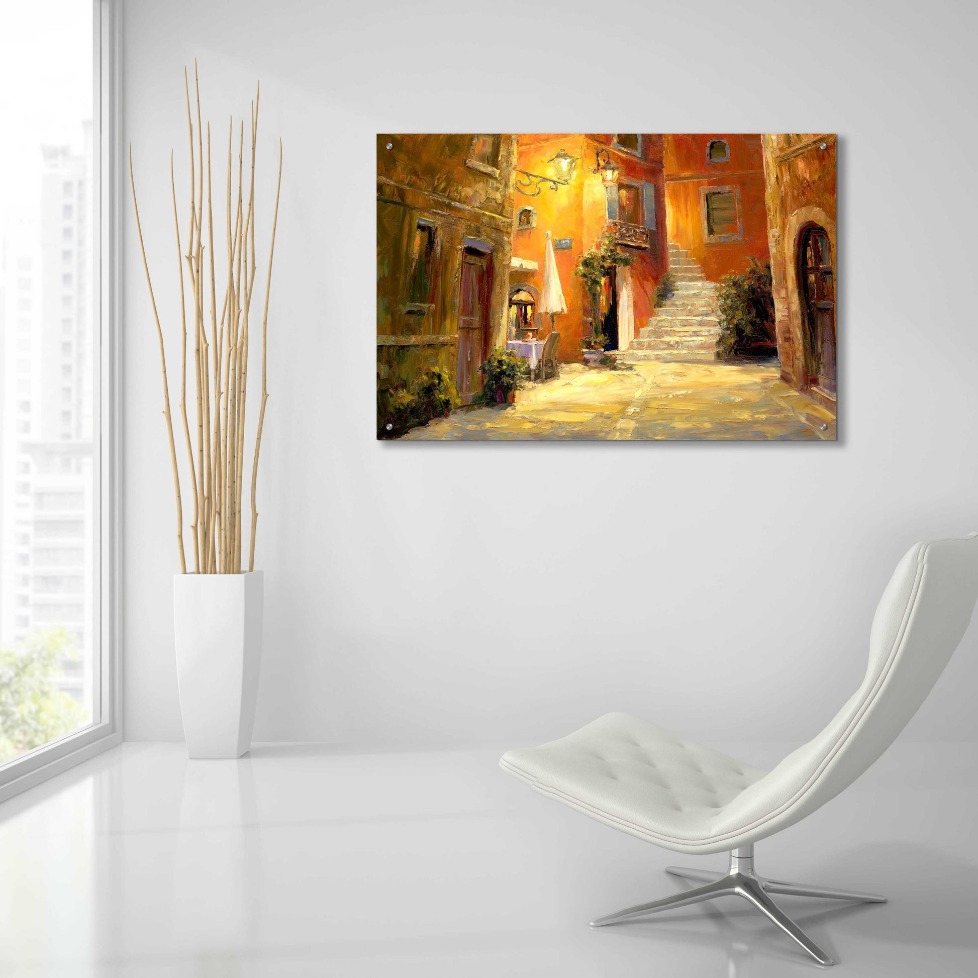 Epic Art 'Lighted Alley' by Haixia Liu, Acrylic Glass Wall Art,36x24