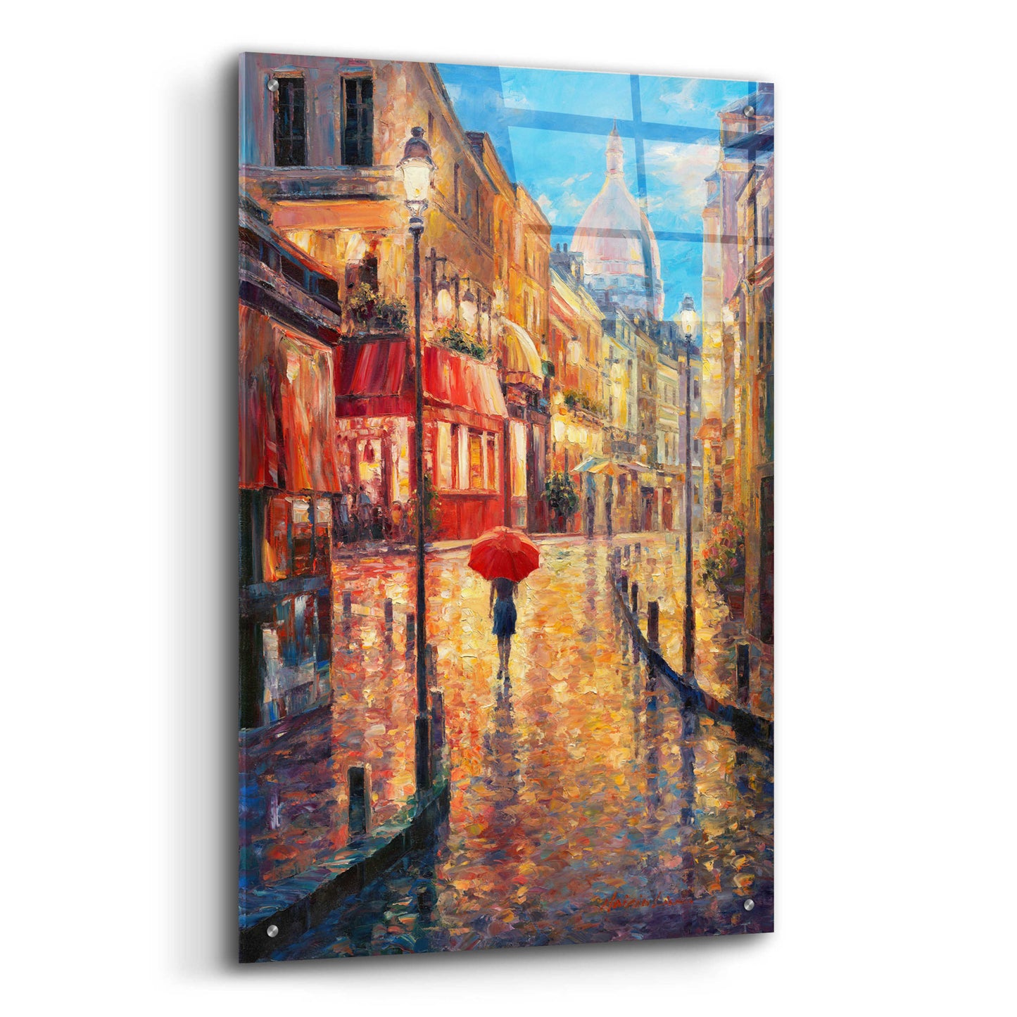 Epic Art 'Montmartre Evening' by Haixia Liu, Acrylic Glass Wall Art,24x36