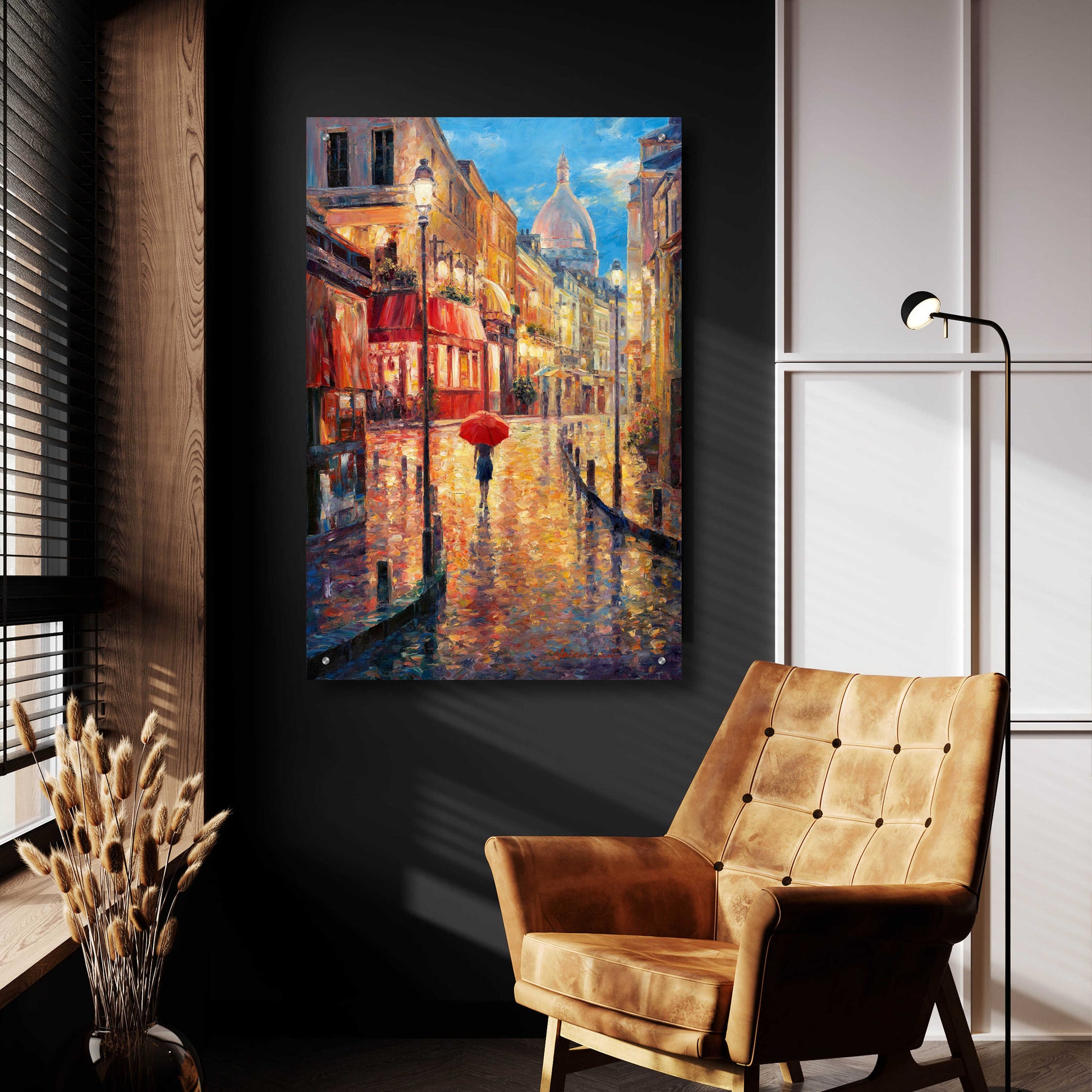 Epic Art 'Montmartre Evening' by Haixia Liu, Acrylic Glass Wall Art,24x36