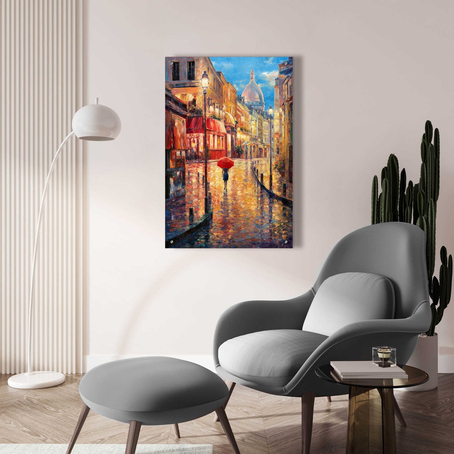 Epic Art 'Montmartre Evening' by Haixia Liu, Acrylic Glass Wall Art,24x36