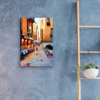 Epic Art 'Street Café after Rain' by Haixia Liu, Acrylic Glass Wall Art,16x24
