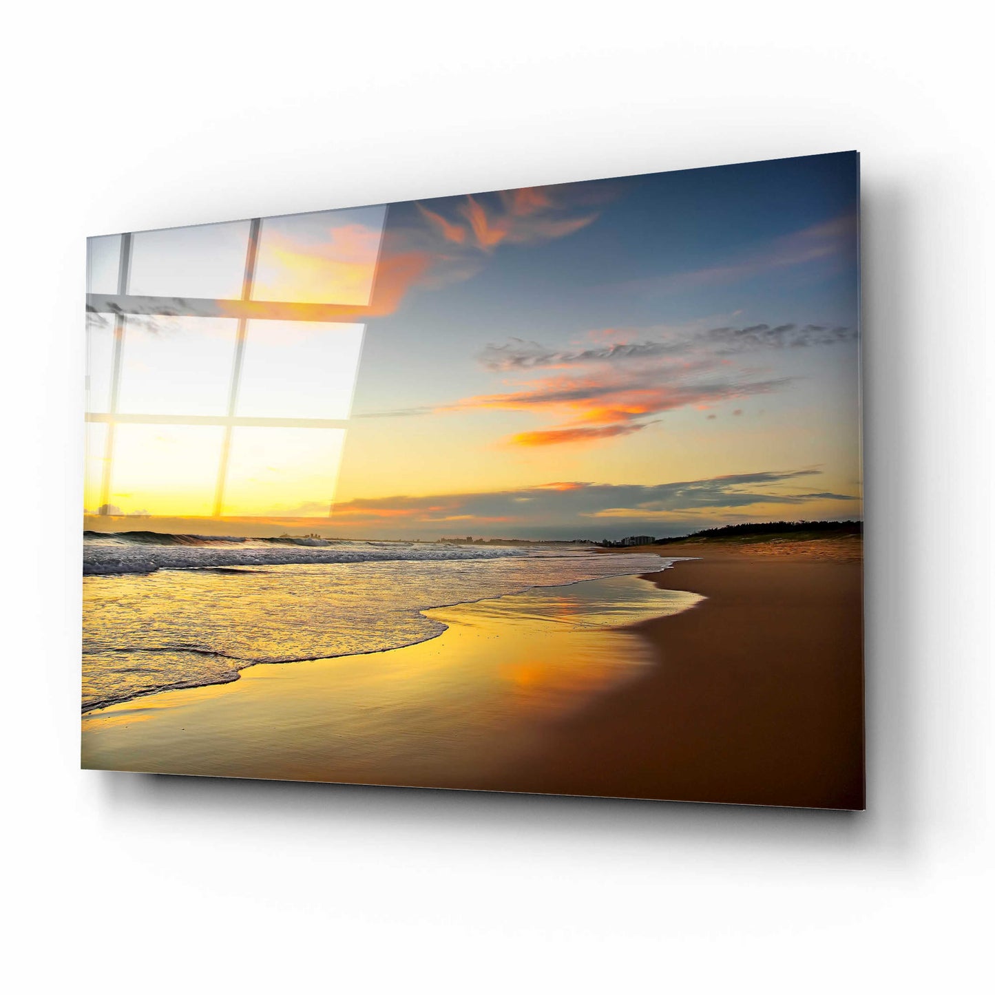 Epic Art 'Beach Dawn' by Tracie Louise, Acrylic Glass Wall Art,16x12