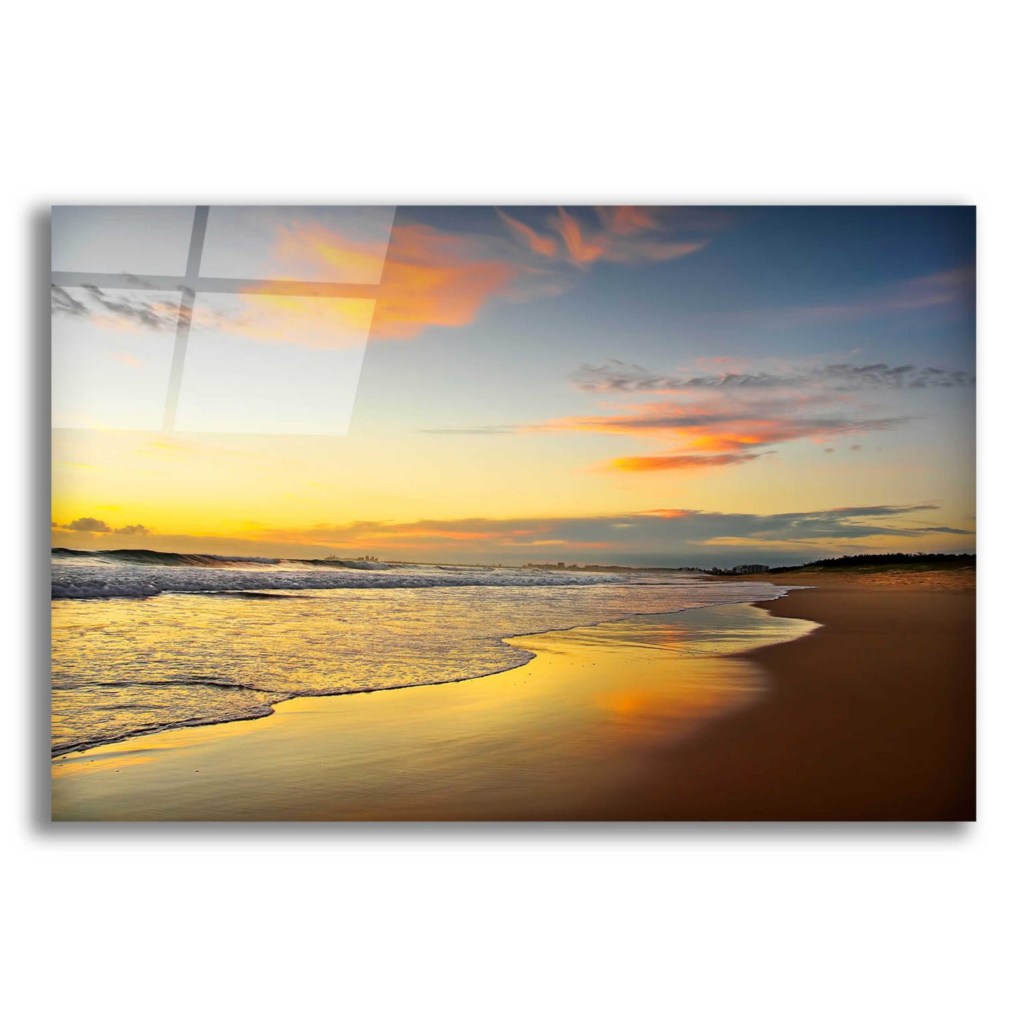 Epic Art 'Beach Dawn' by Tracie Louise, Acrylic Glass Wall Art,16x12