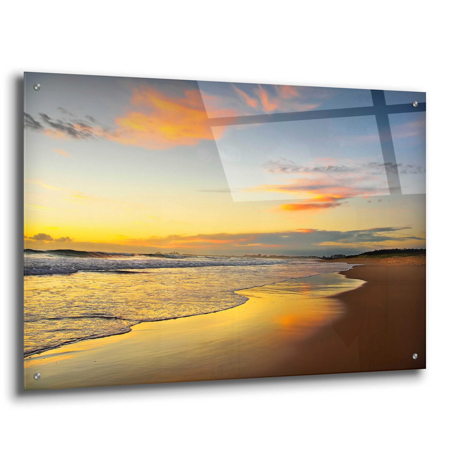 Epic Art 'Beach Dawn' by Tracie Louise, Acrylic Glass Wall Art,36x24