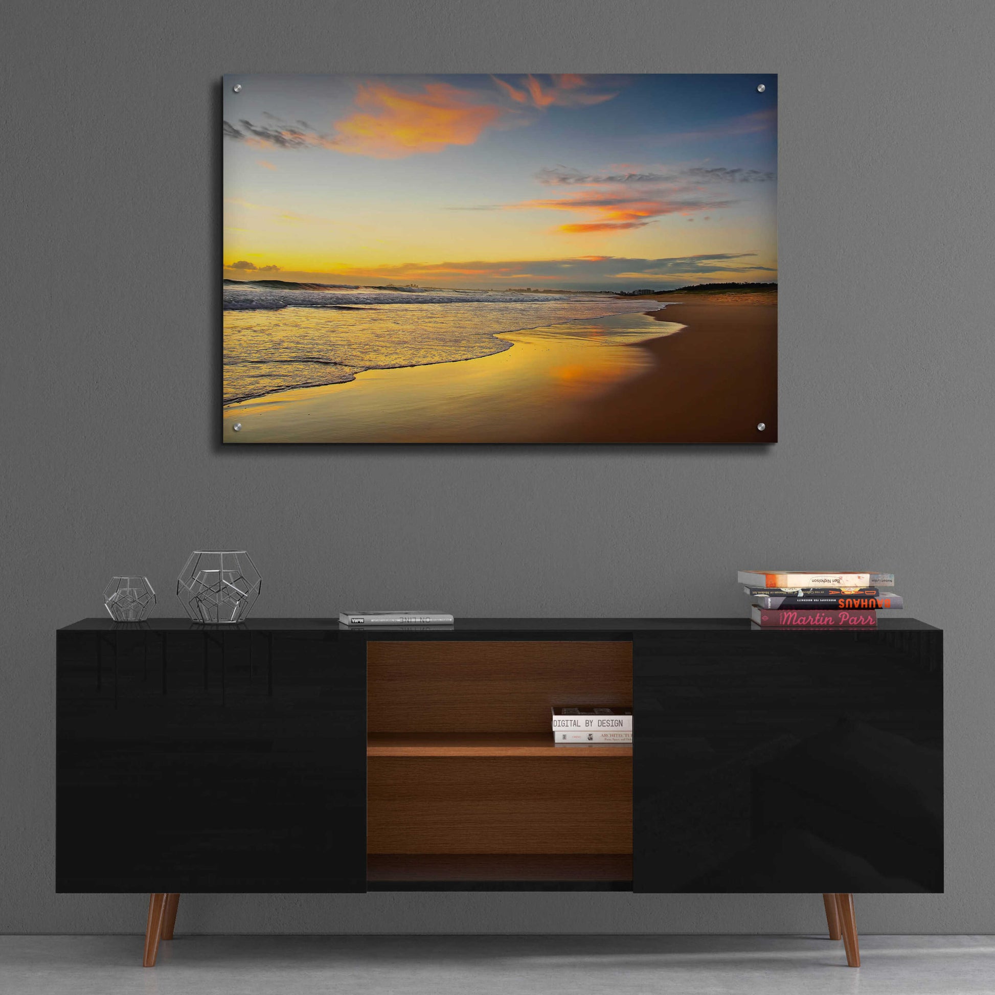 Epic Art 'Beach Dawn' by Tracie Louise, Acrylic Glass Wall Art,36x24