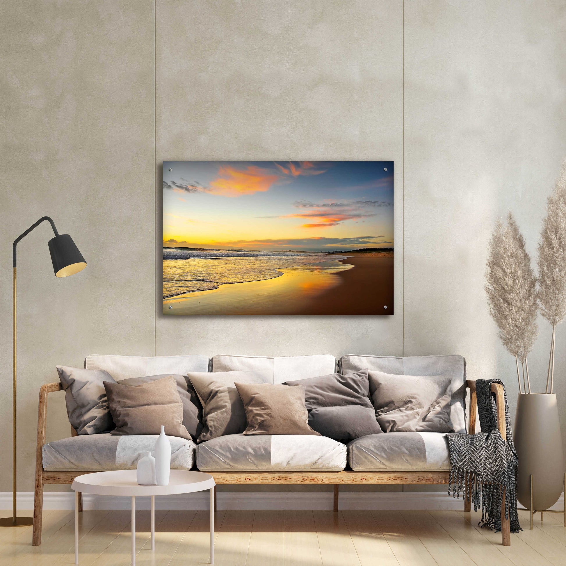 Epic Art 'Beach Dawn' by Tracie Louise, Acrylic Glass Wall Art,36x24