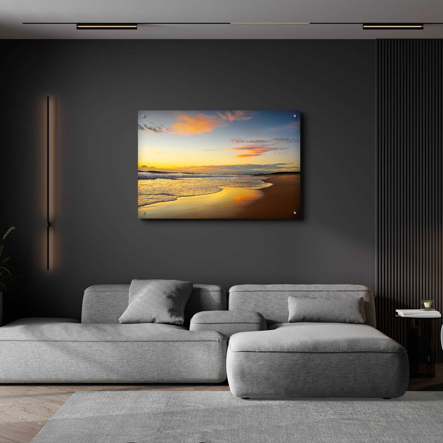 Epic Art 'Beach Dawn' by Tracie Louise, Acrylic Glass Wall Art,36x24