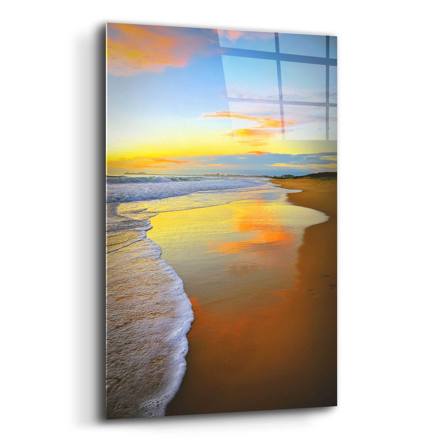 Epic Art 'Beach Sunrise' by Tracie Louise, Acrylic Glass Wall Art,12x16