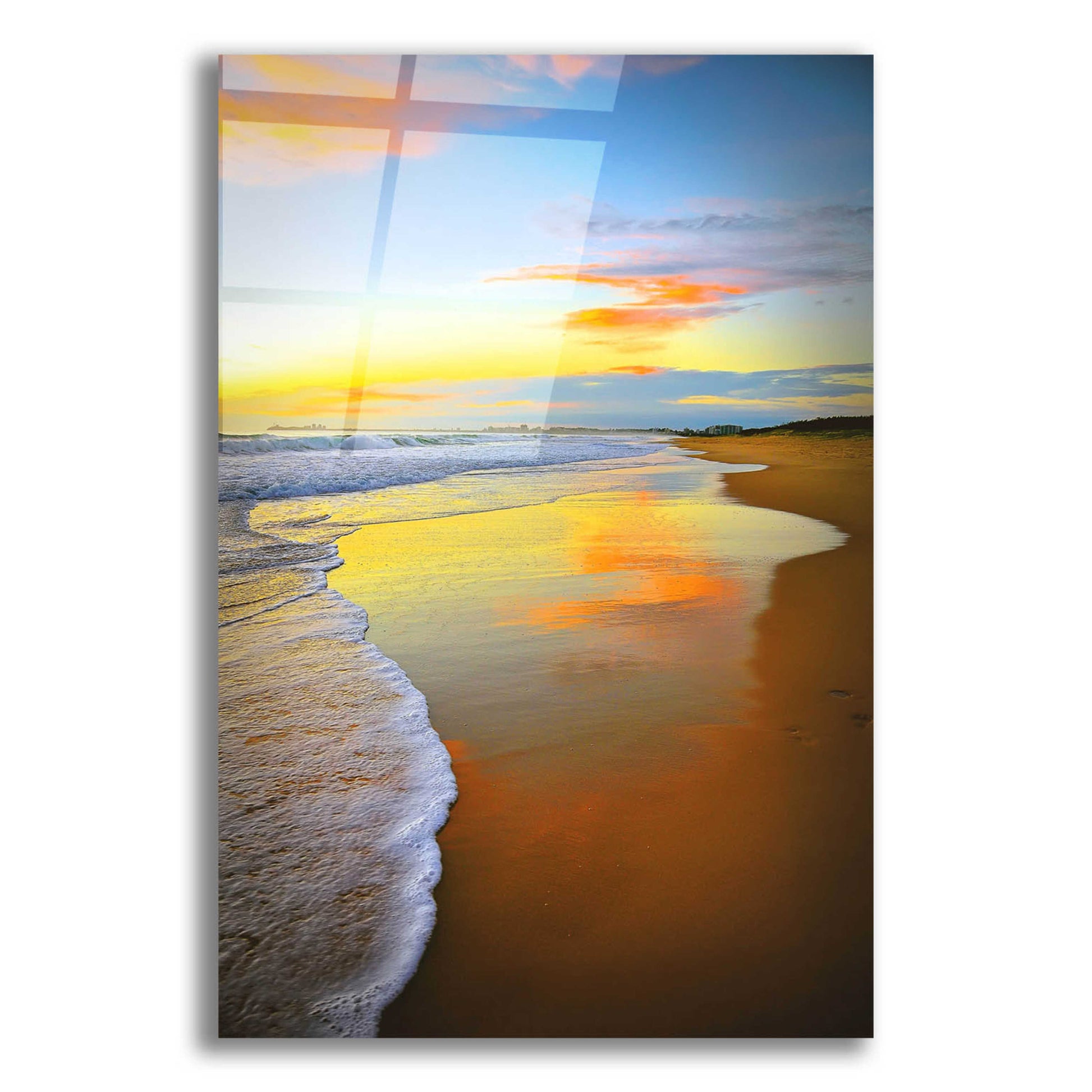 Epic Art 'Beach Sunrise' by Tracie Louise, Acrylic Glass Wall Art,12x16