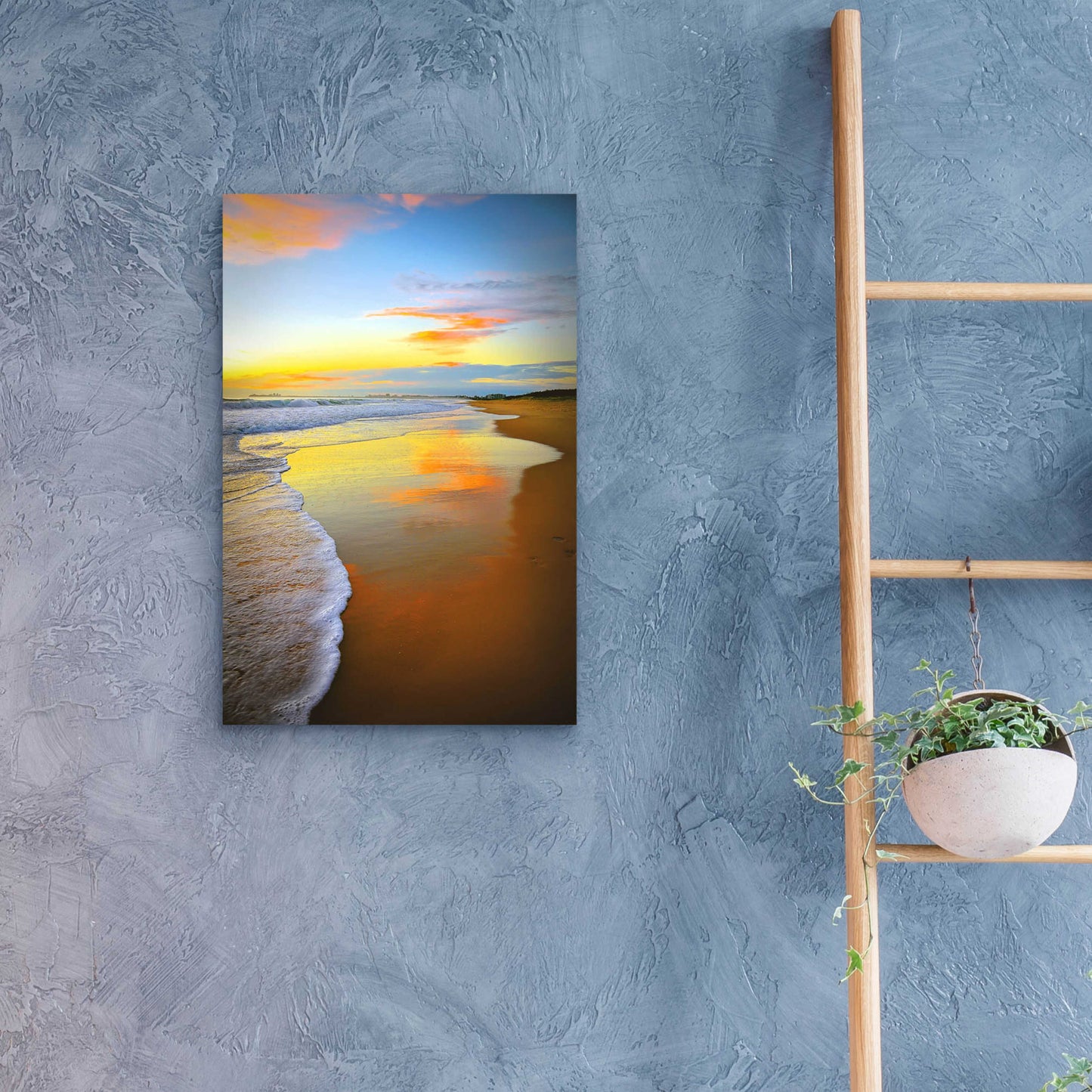 Epic Art 'Beach Sunrise' by Tracie Louise, Acrylic Glass Wall Art,16x24