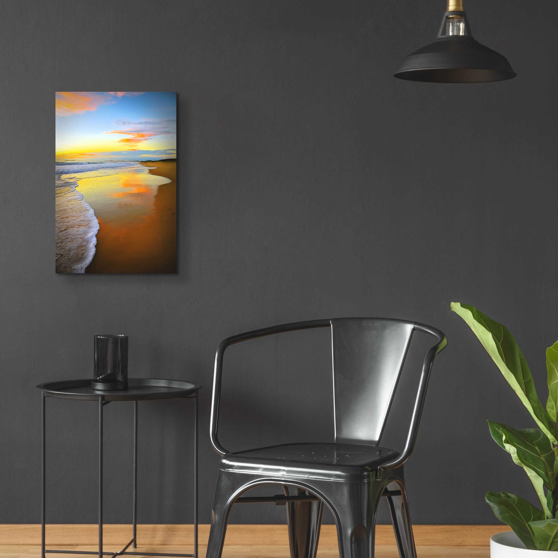 Epic Art 'Beach Sunrise' by Tracie Louise, Acrylic Glass Wall Art,16x24