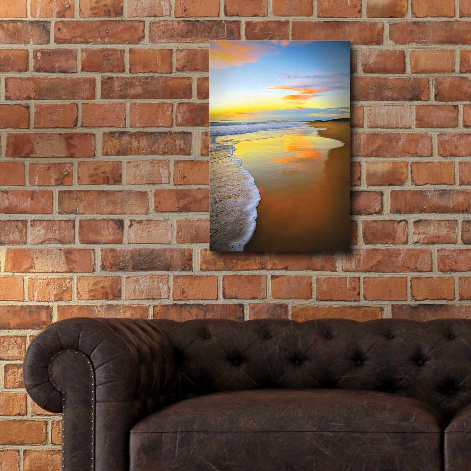 Epic Art 'Beach Sunrise' by Tracie Louise, Acrylic Glass Wall Art,16x24