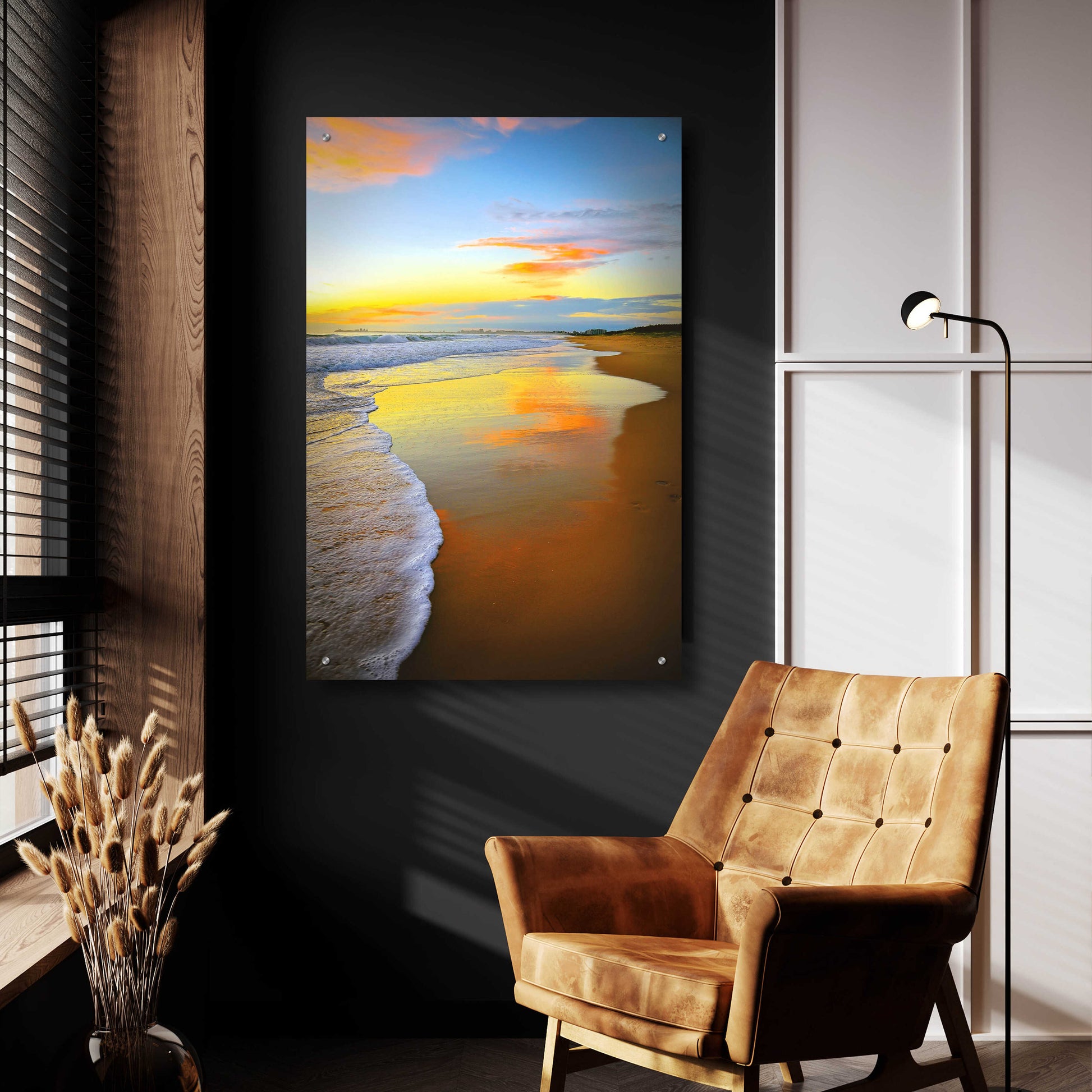 Epic Art 'Beach Sunrise' by Tracie Louise, Acrylic Glass Wall Art,24x36