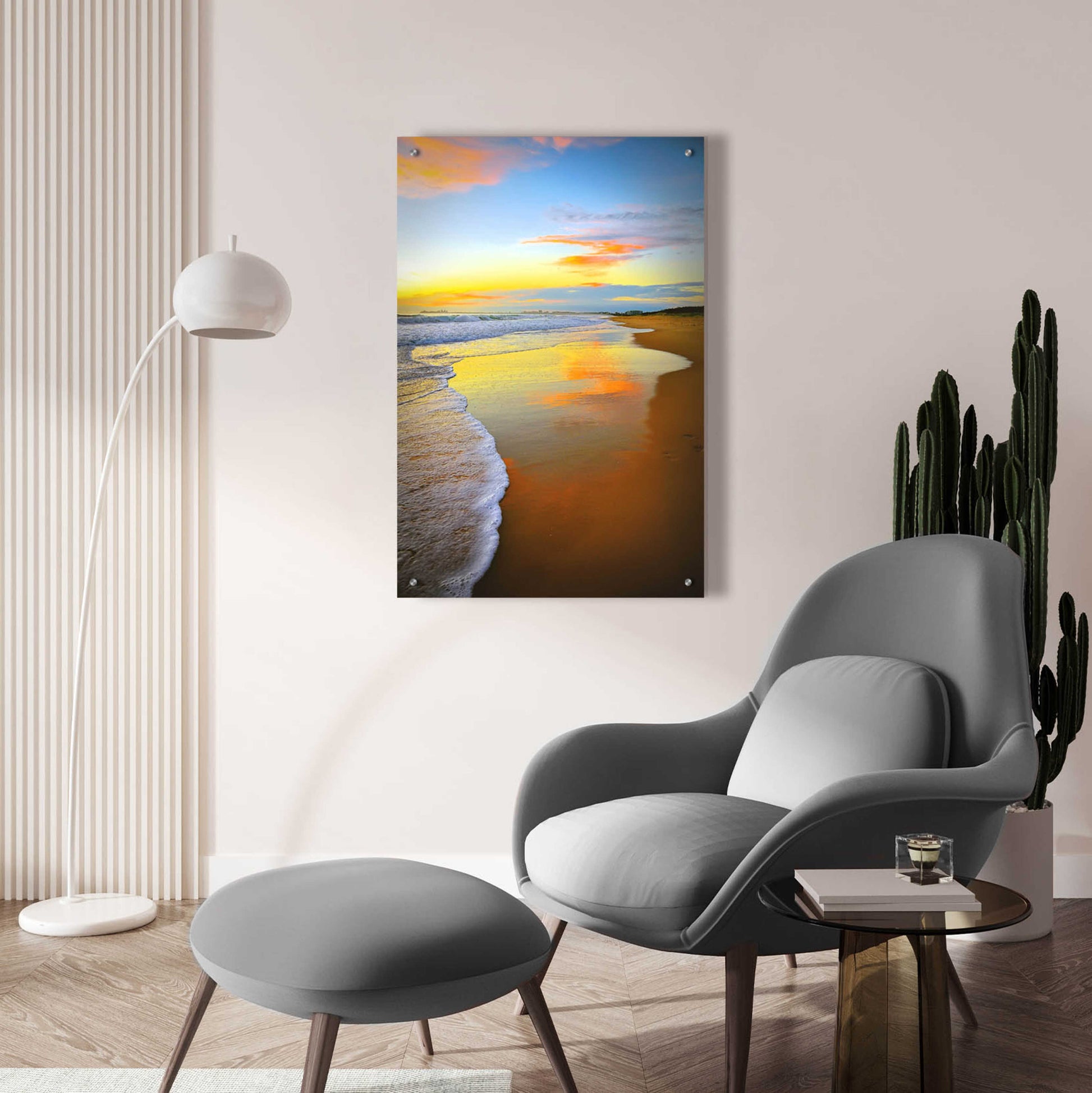 Epic Art 'Beach Sunrise' by Tracie Louise, Acrylic Glass Wall Art,24x36