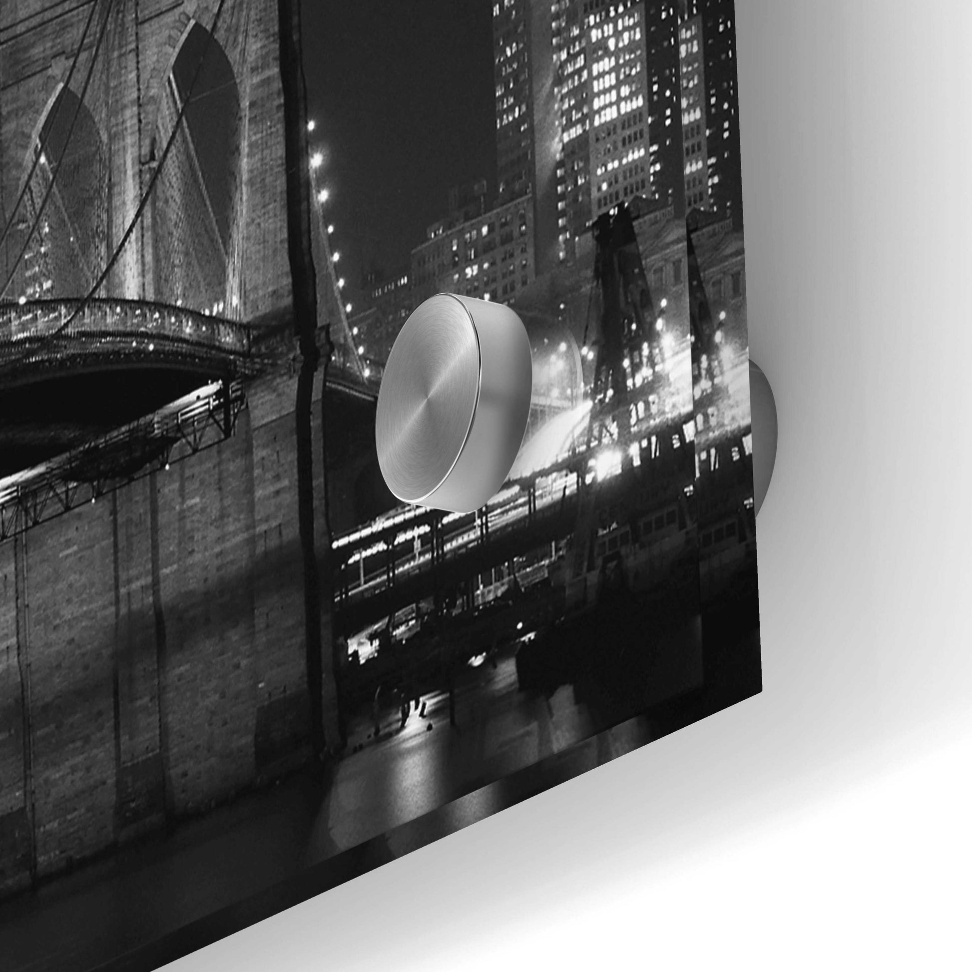 Epic Art 'Brooklyn Bridge at Night' by Jet Lowe, Acrylic Glass Wall Art,48x24