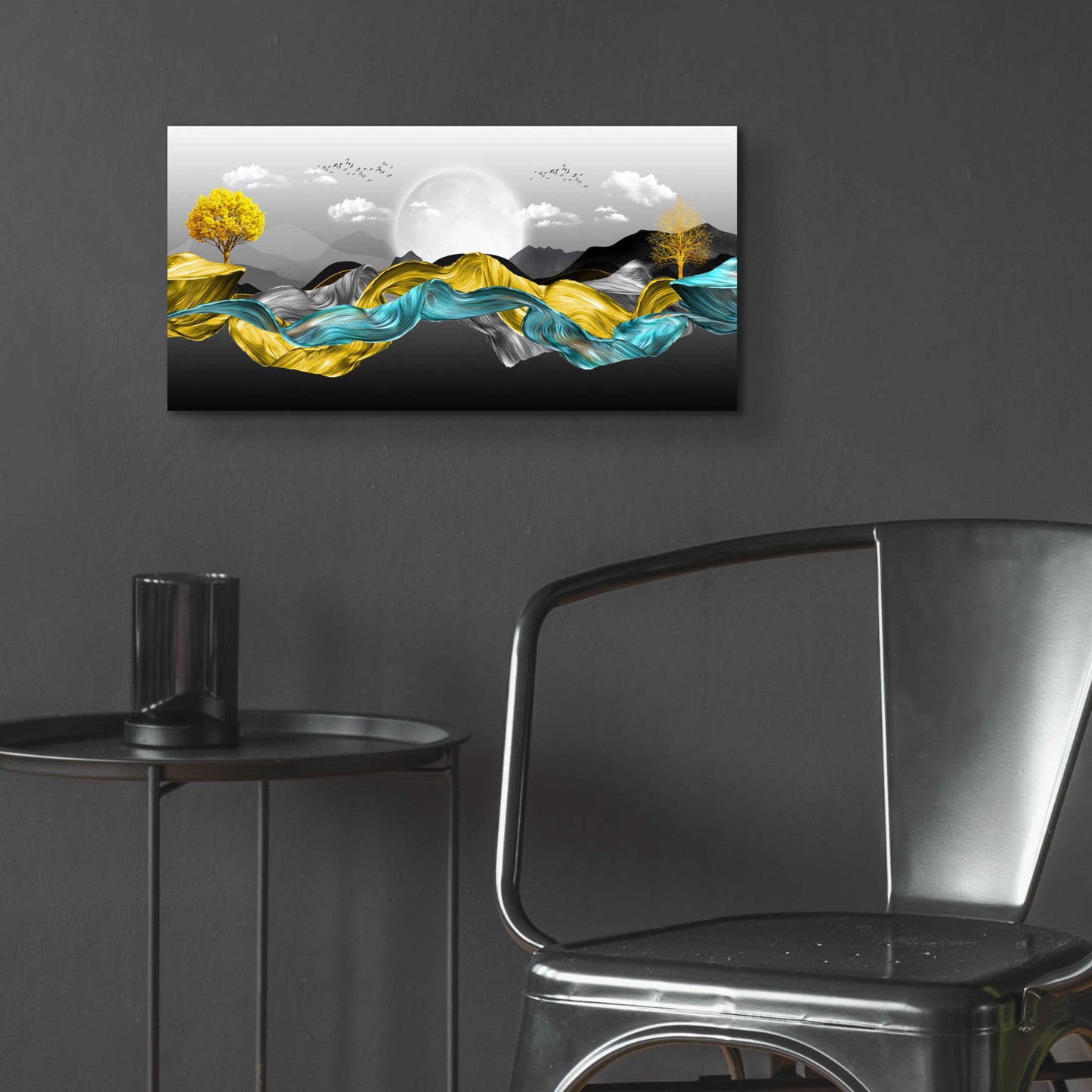 Epic Art 'The Silky Mountains' by Epic Portfolio, Acrylic Glass Wall Art,24x12