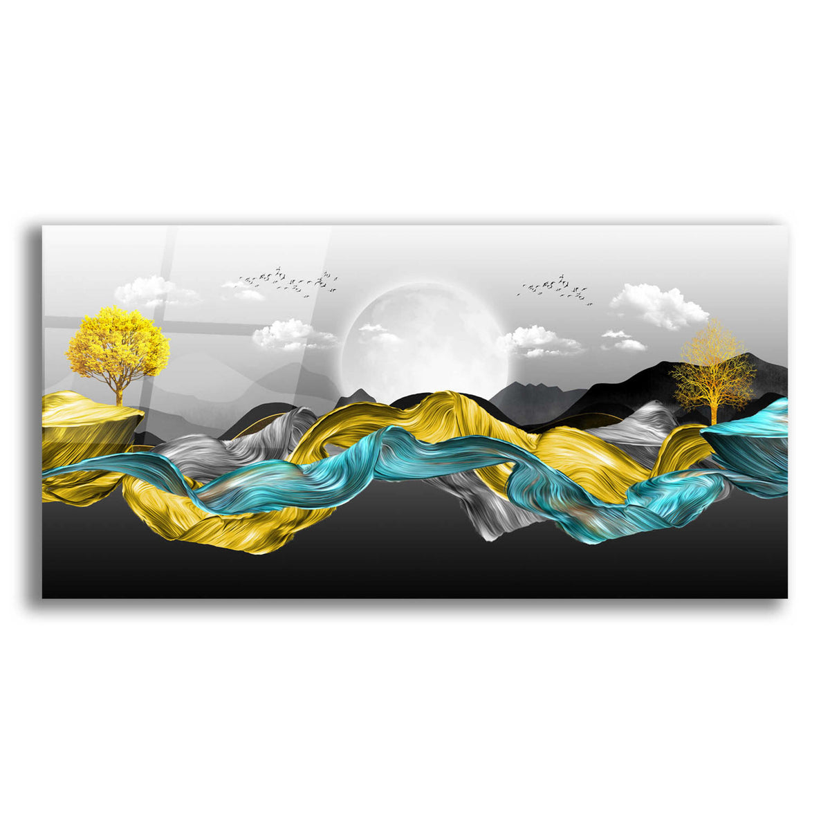 Epic Art 'The Silky Mountains' by Epic Portfolio, Acrylic Glass Wall Art