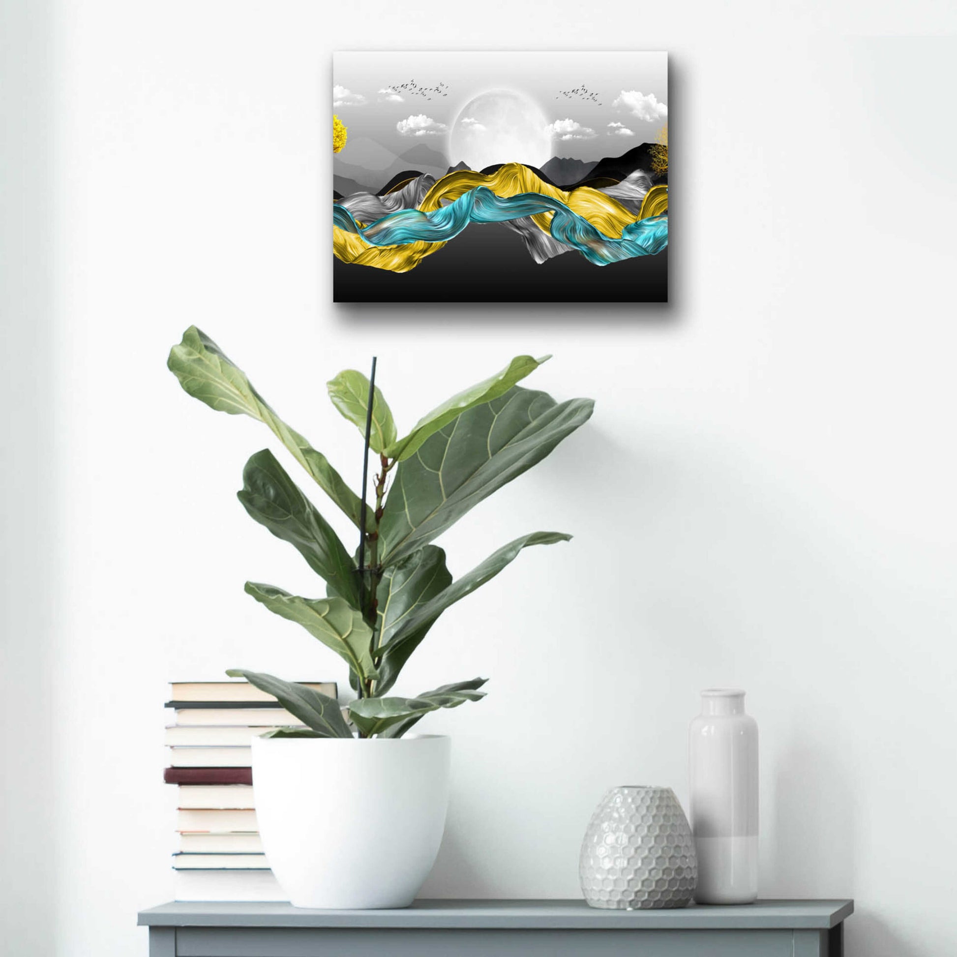 Epic Art 'The Silky Mountains Crop' by Epic Portfolio, Acrylic Glass Wall Art,16x12