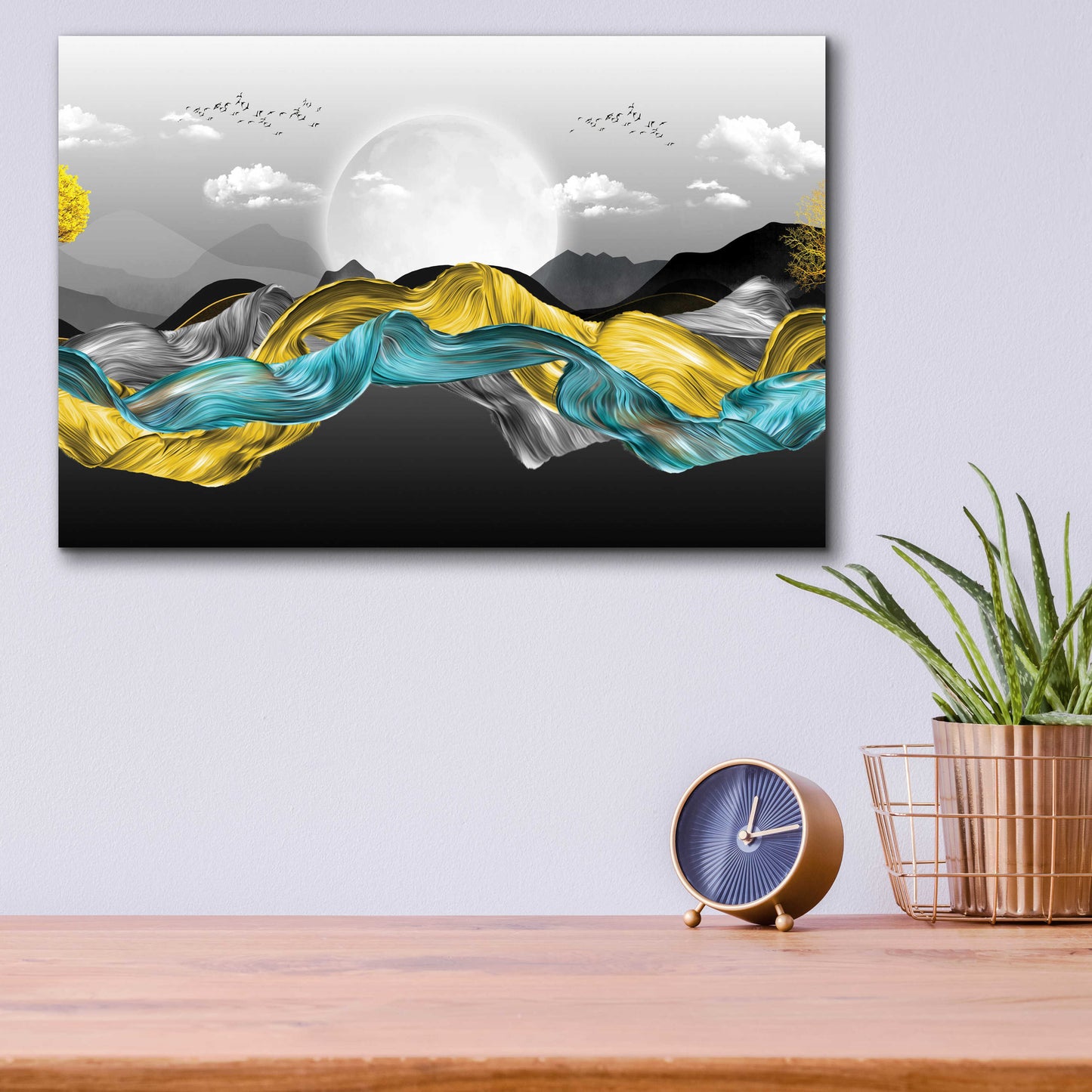 Epic Art 'The Silky Mountains Crop' by Epic Portfolio, Acrylic Glass Wall Art,16x12