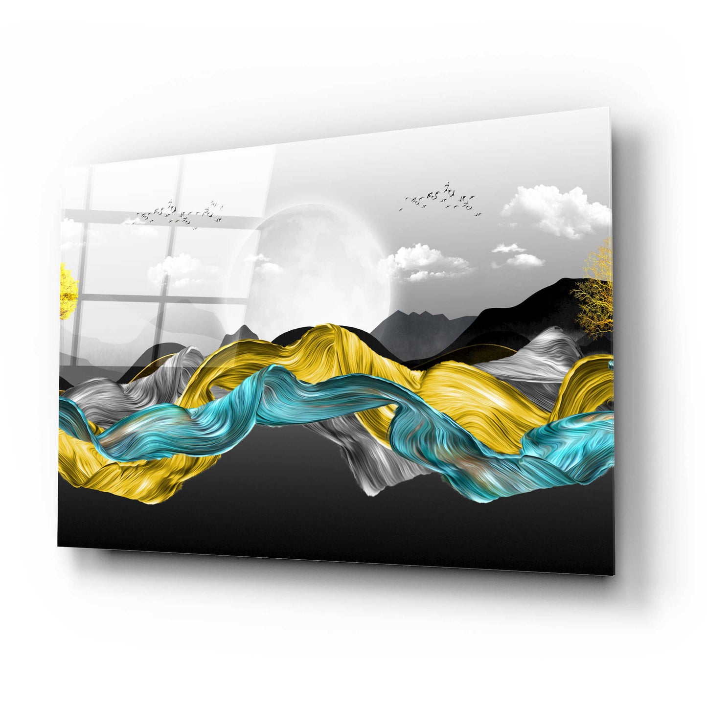 Epic Art 'The Silky Mountains Crop' by Epic Portfolio, Acrylic Glass Wall Art,24x16