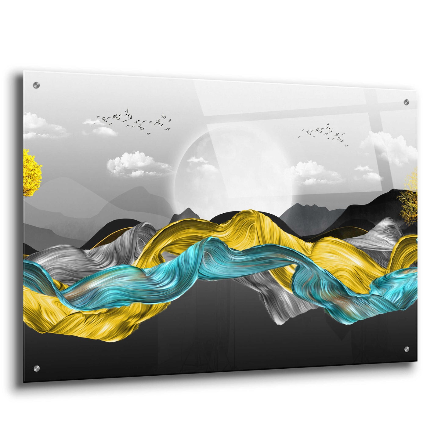 Epic Art 'The Silky Mountains Crop' by Epic Portfolio, Acrylic Glass Wall Art,36x24