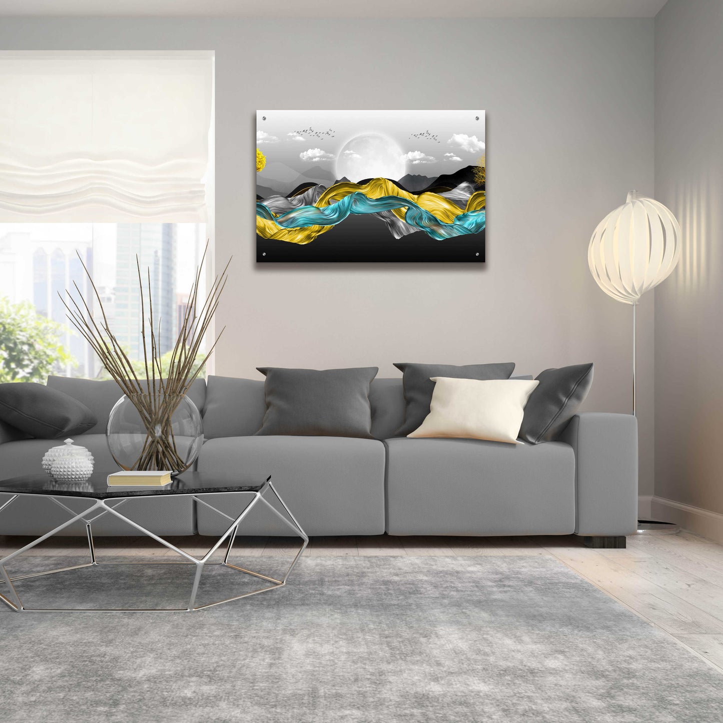 Epic Art 'The Silky Mountains Crop' by Epic Portfolio, Acrylic Glass Wall Art,36x24