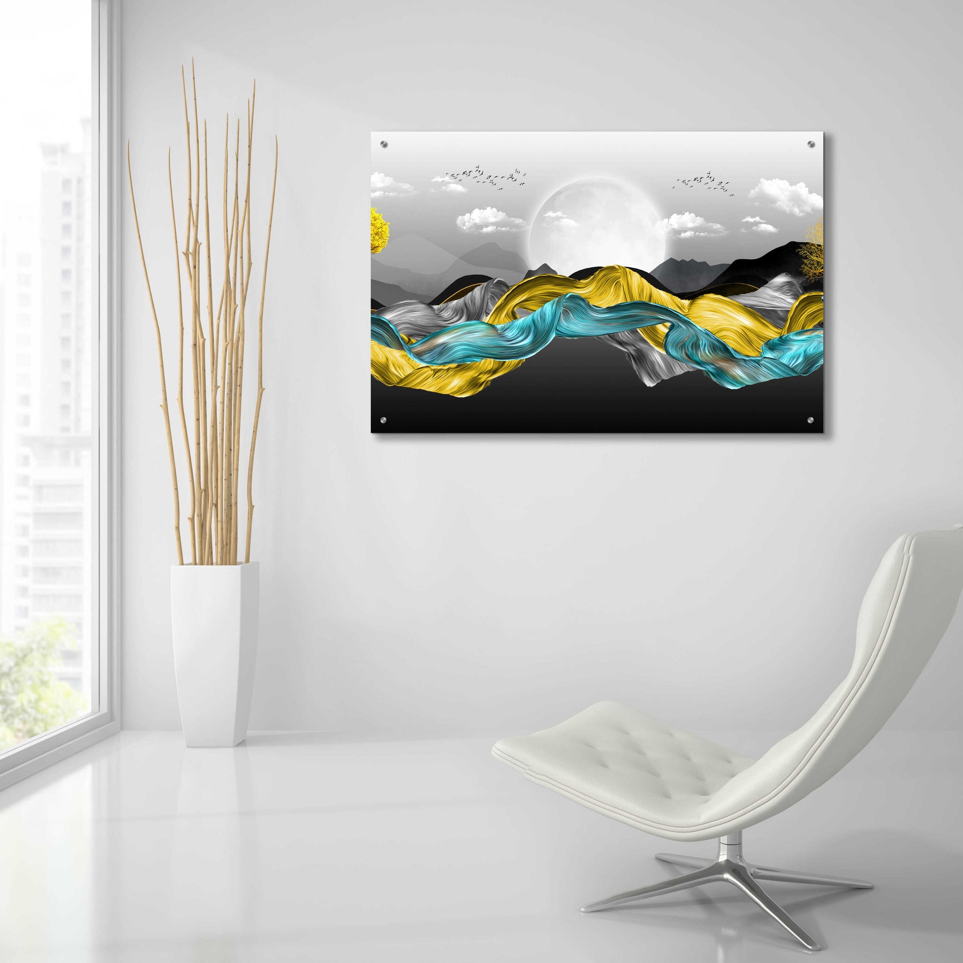 Epic Art 'The Silky Mountains Crop' by Epic Portfolio, Acrylic Glass Wall Art,36x24