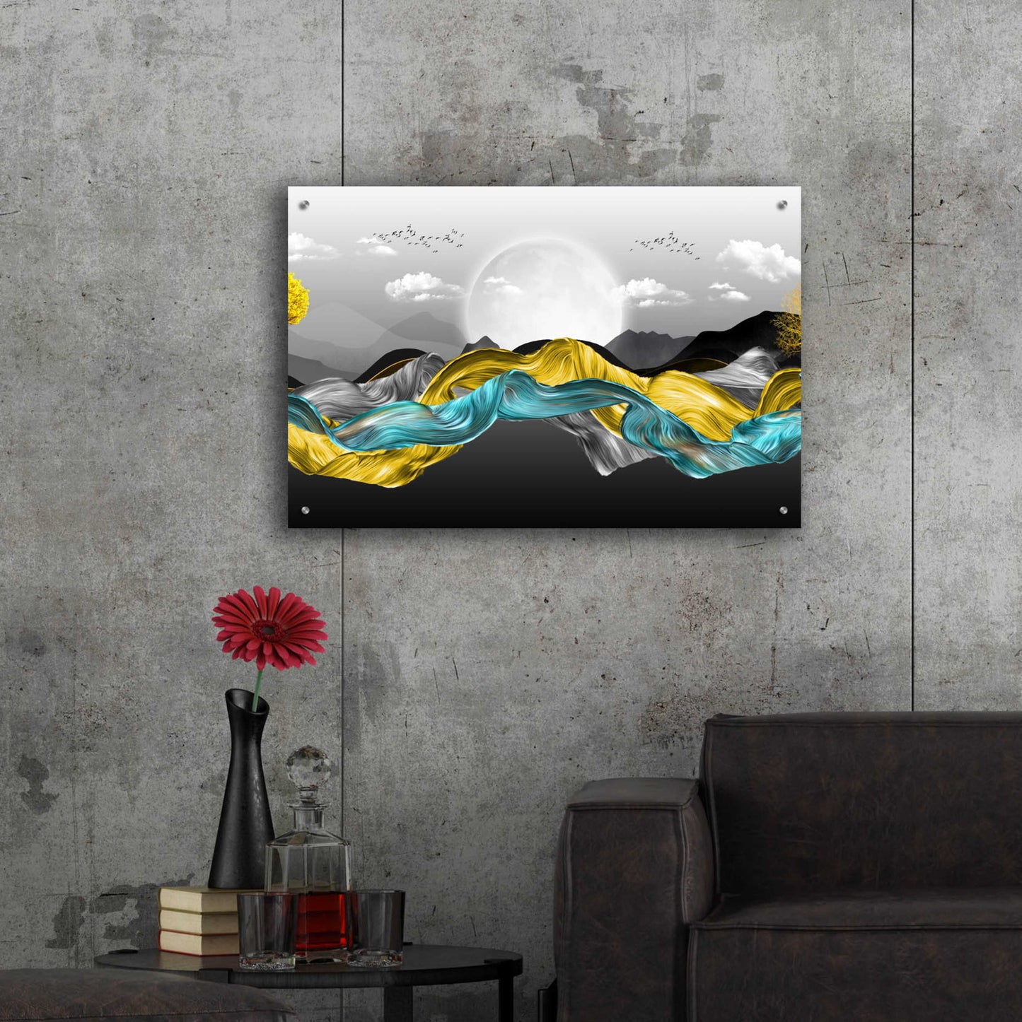 Epic Art 'The Silky Mountains Crop' by Epic Portfolio, Acrylic Glass Wall Art,36x24