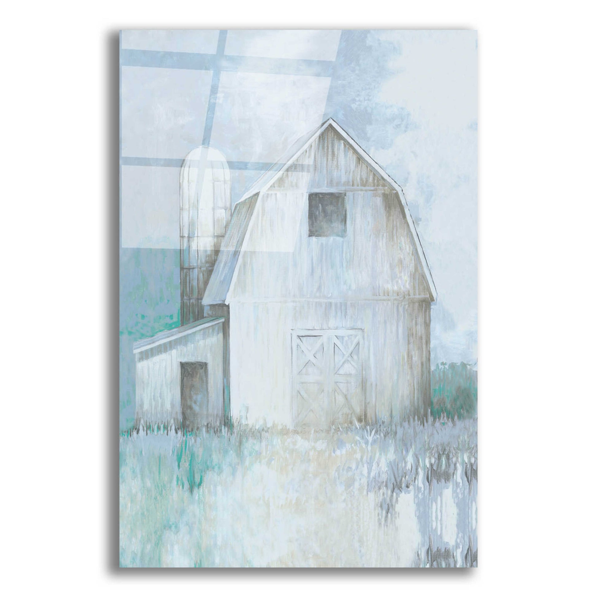 Epic Art 'Country Barn And Silo' by White Ladder, Acrylic Glass Wall Art,12x16