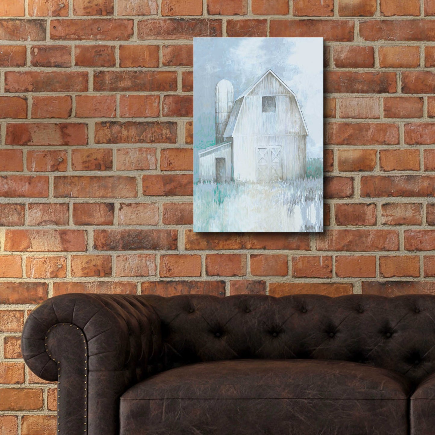 Epic Art 'Country Barn And Silo' by White Ladder, Acrylic Glass Wall Art,16x24