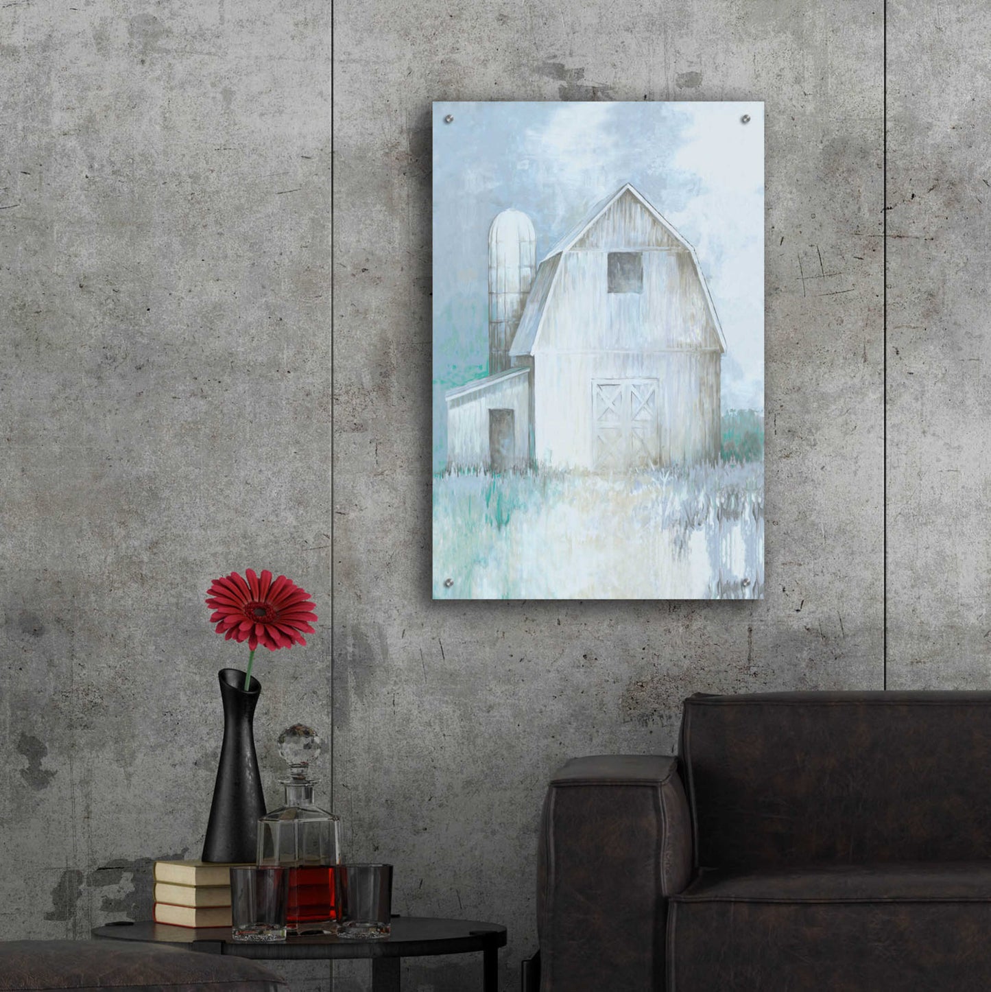 Epic Art 'Country Barn And Silo' by White Ladder, Acrylic Glass Wall Art,24x36