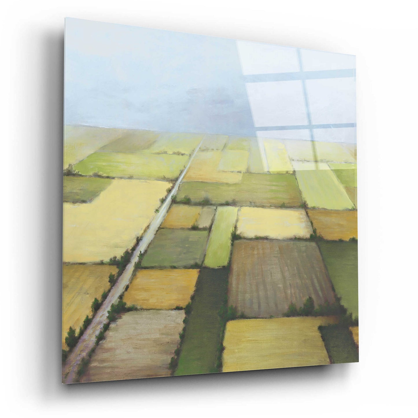 Epic Art 'Farmland From Above' by White Ladder, Acrylic Glass Wall Art,12x12