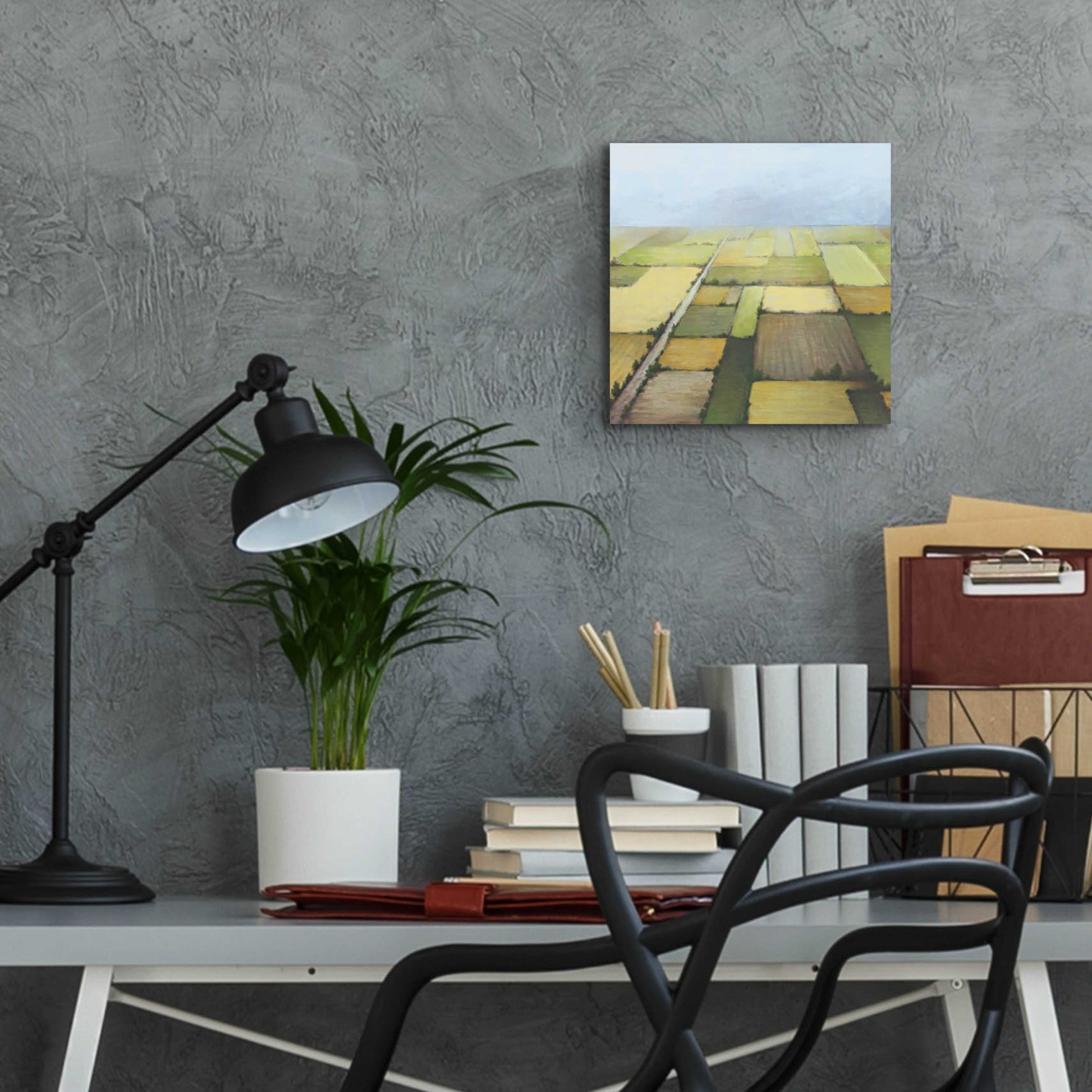 Epic Art 'Farmland From Above' by White Ladder, Acrylic Glass Wall Art,12x12