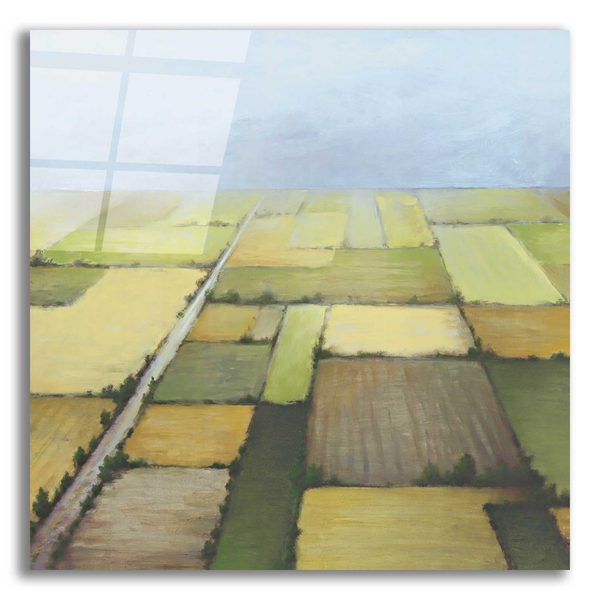 Epic Art 'Farmland From Above' by White Ladder, Acrylic Glass Wall Art,12x12